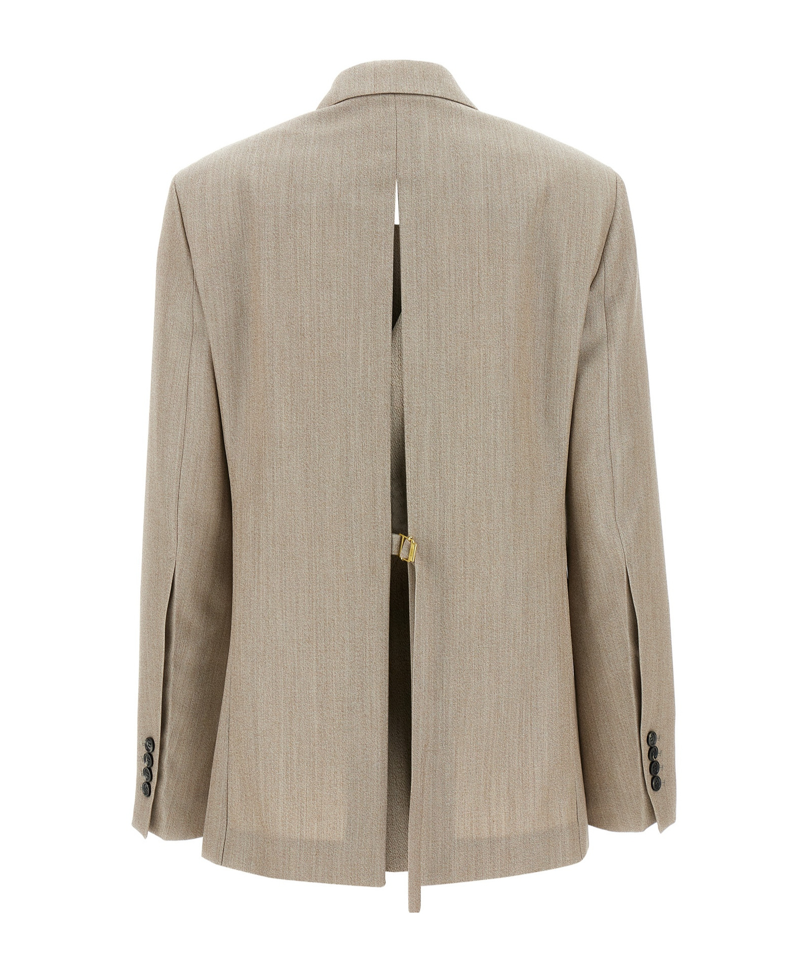 Ami Alexandre Mattiussi Beige Wool Back Slit Double Breasted Jacket Beige In Nude