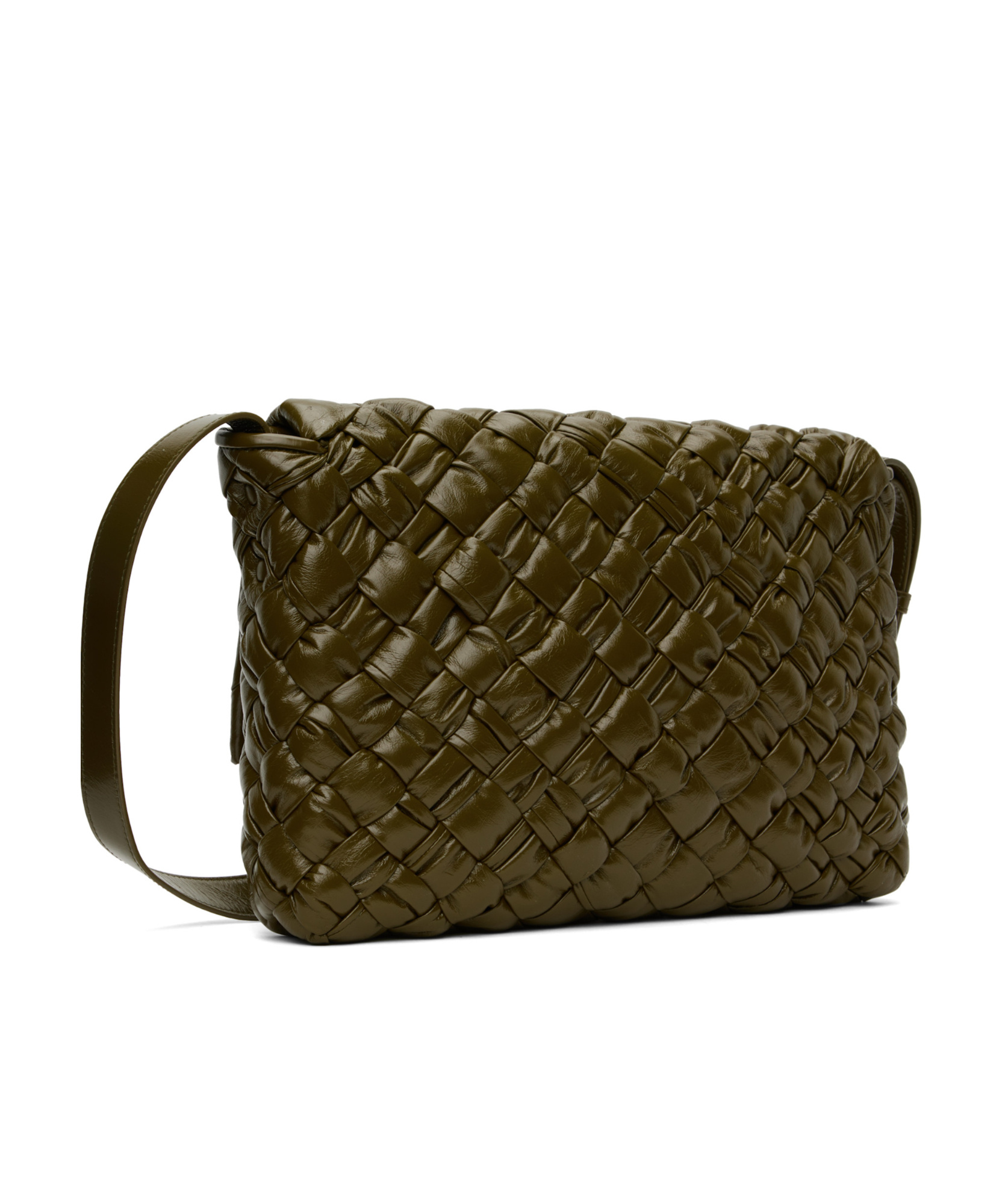 Bottega Veneta Rumple Logo Crossbody Bag In Brown