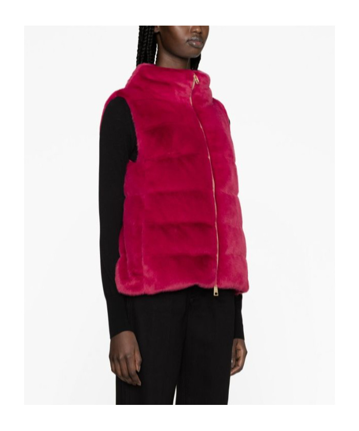 Shop Herno High-necked Down Vest In Red