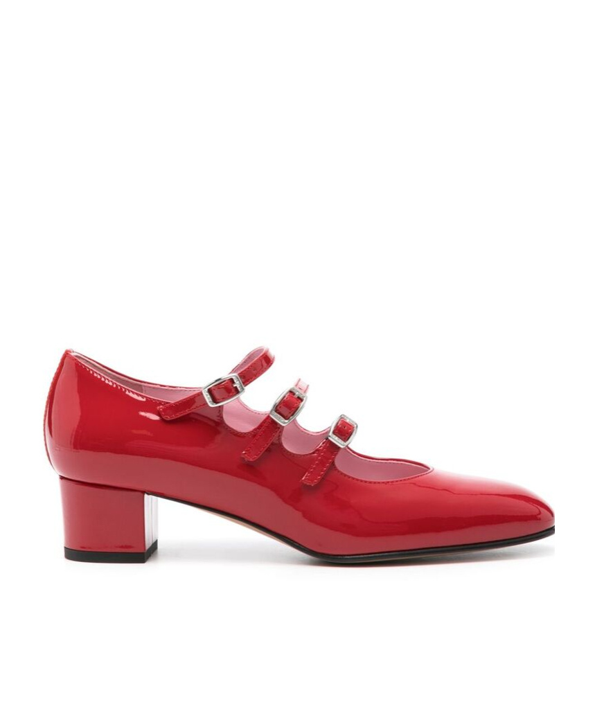 Shop Carel Paris Buckle Mary Jane Shoes In Red