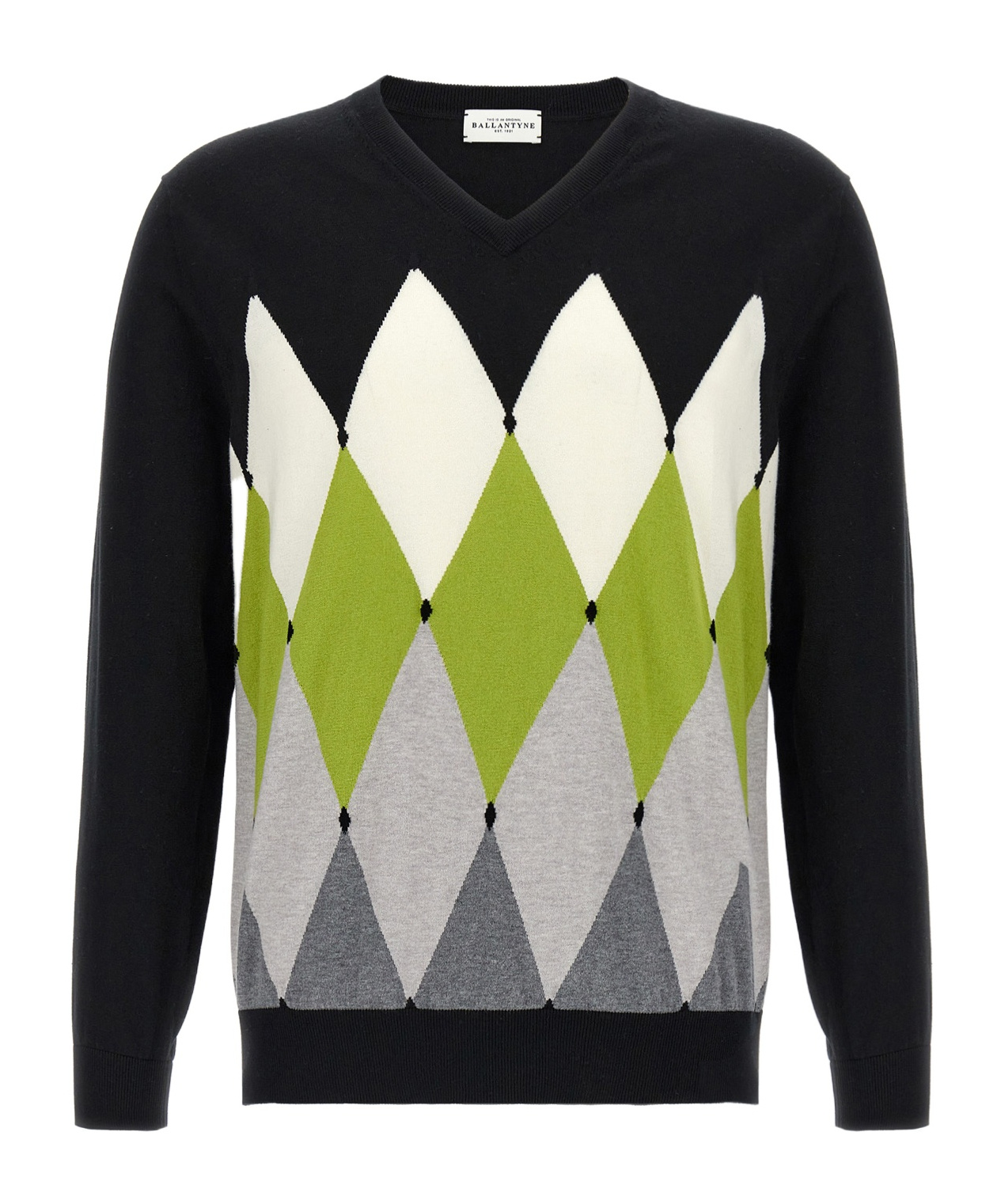 Ballantyne Argyle Sweaters And Cardigans In Black