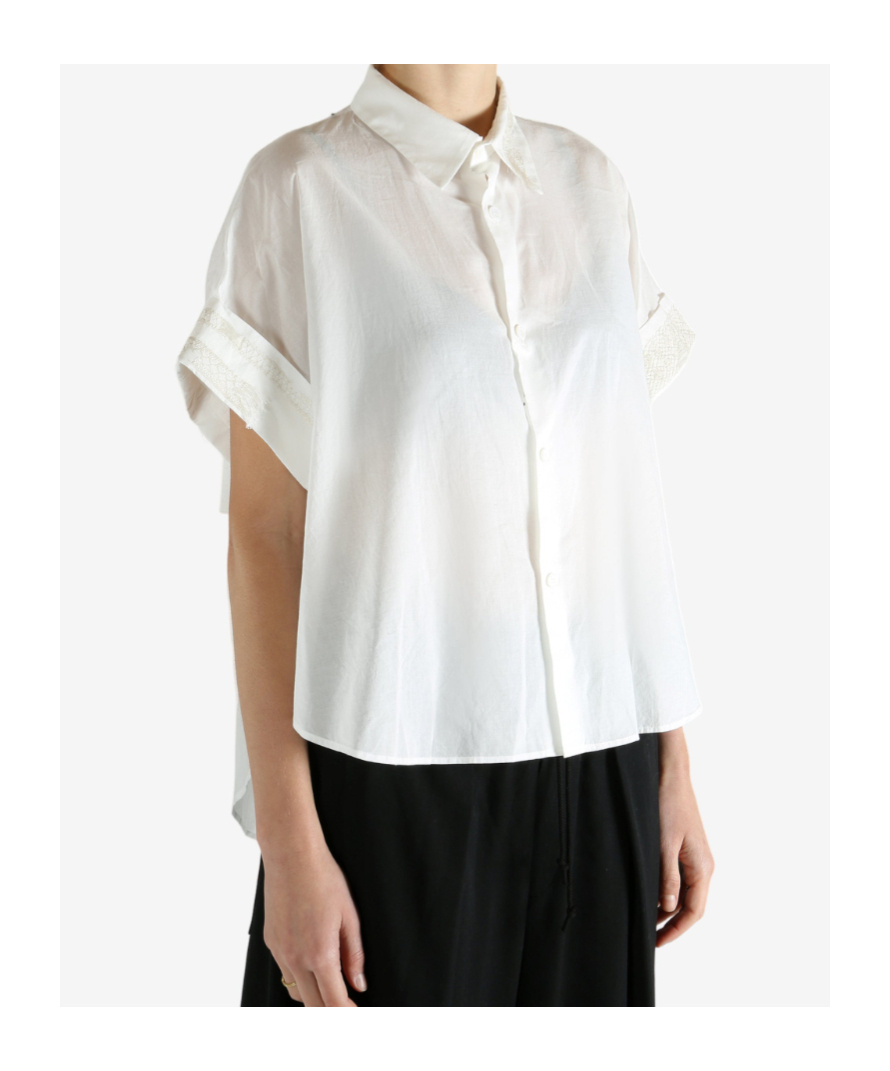 Y's N-short Cuffs B Shirt In White