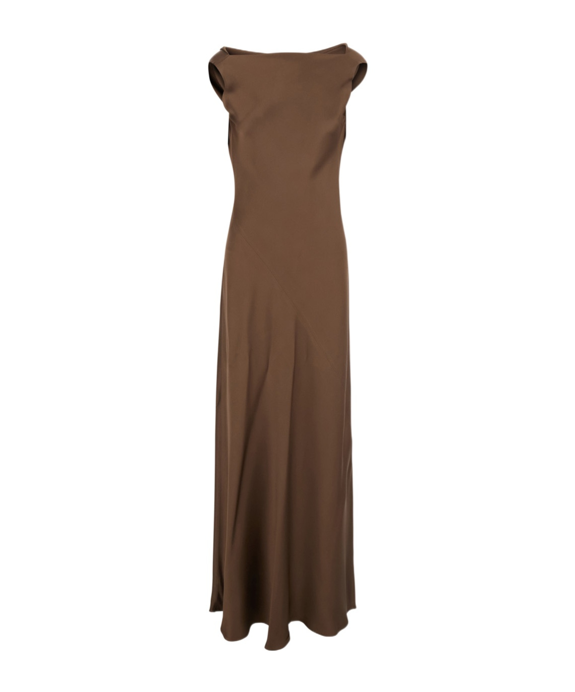 Antonelli Mara Cowl-neck Maxi Dress In Brown