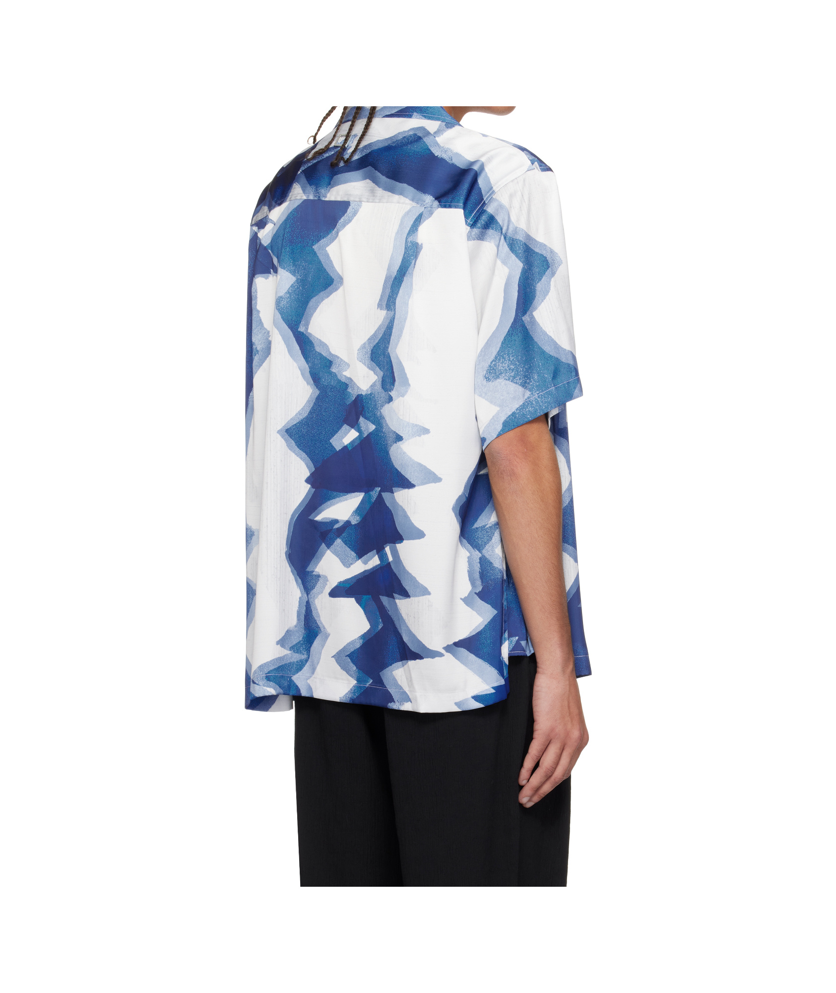 Wooyoungmi Blue Graphic Print Shirt In Blue