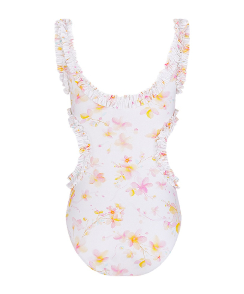 Dior Patterned Swimsuit In White
