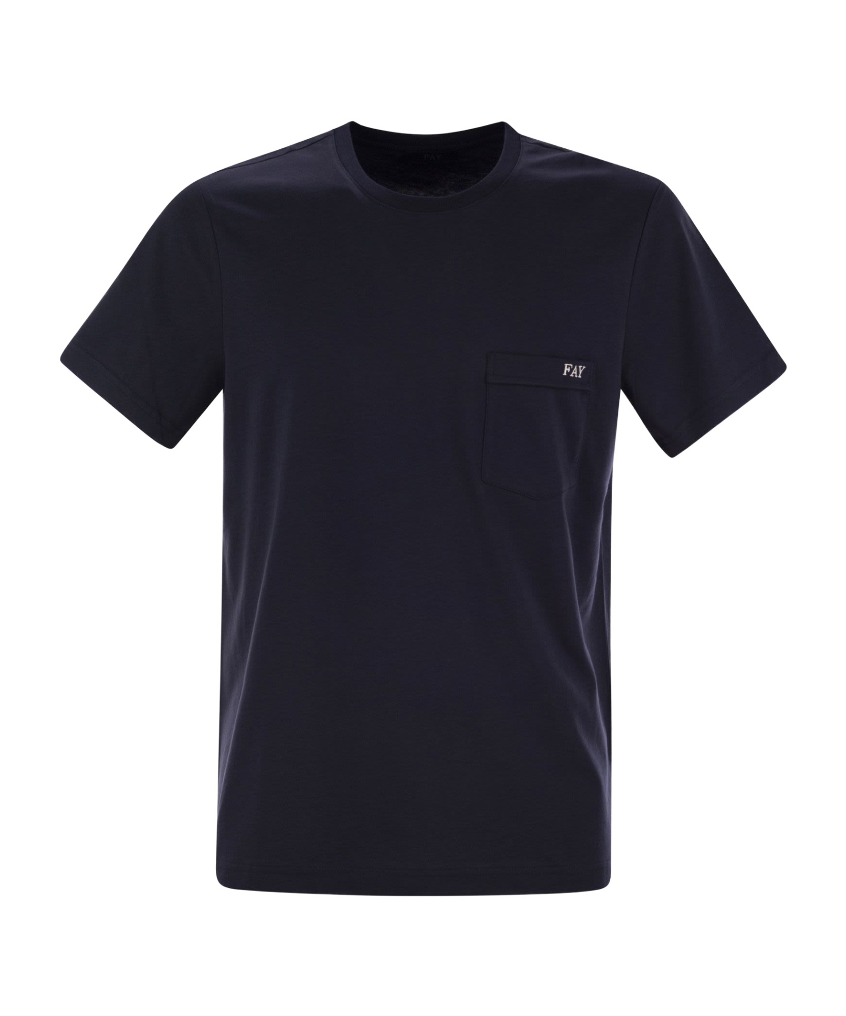 Fay Cotton T-shirt In Black