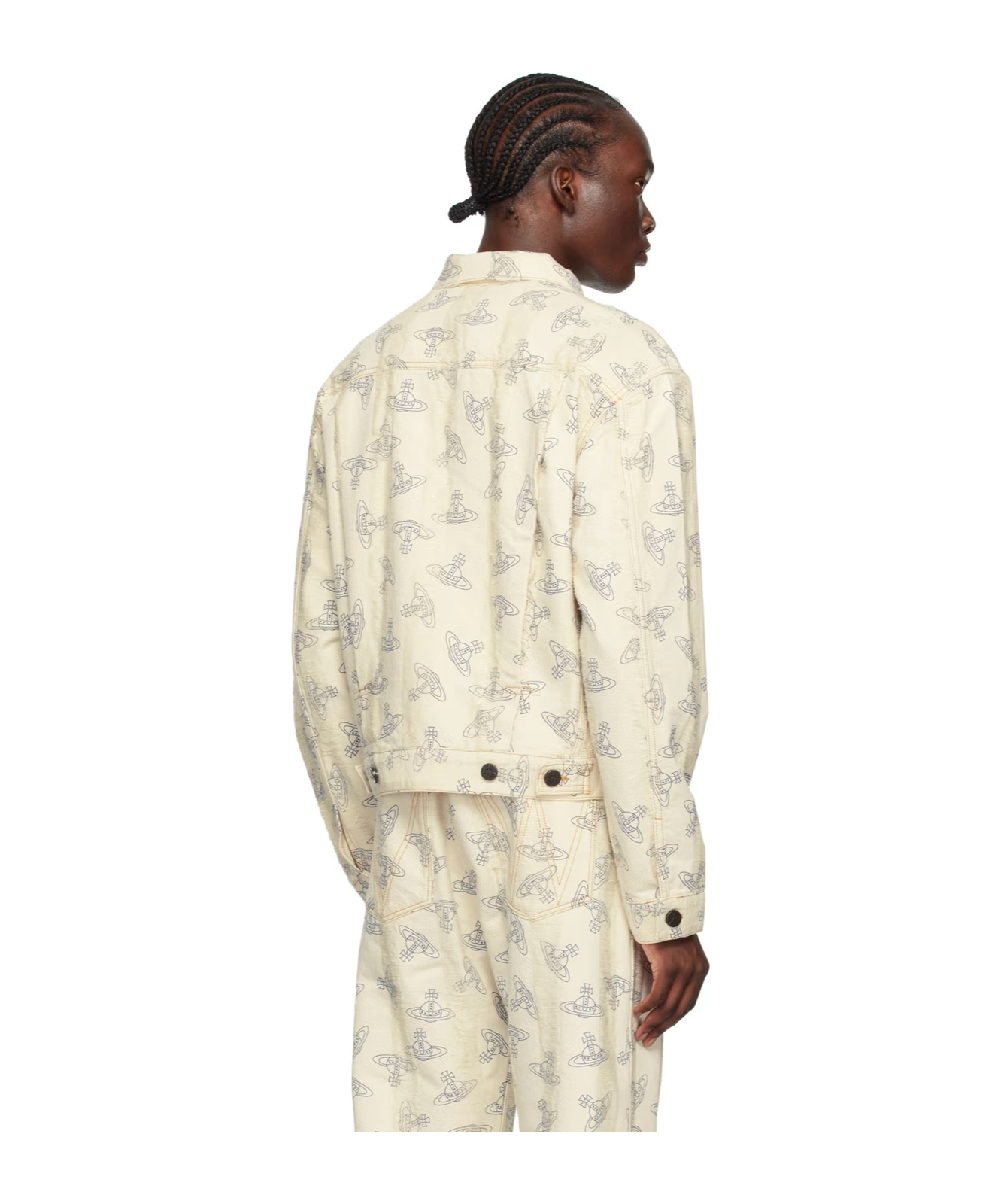 Vivienne Westwood Off-white Marlene Denim Jacket In Nude