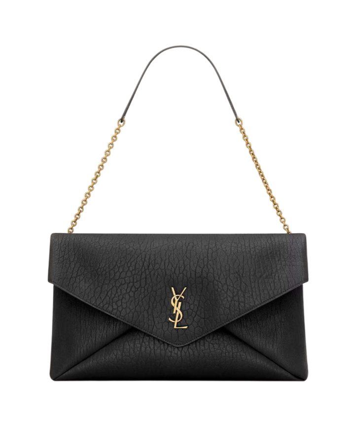 Saint Laurent Cassandre Shoulder Bag In Black