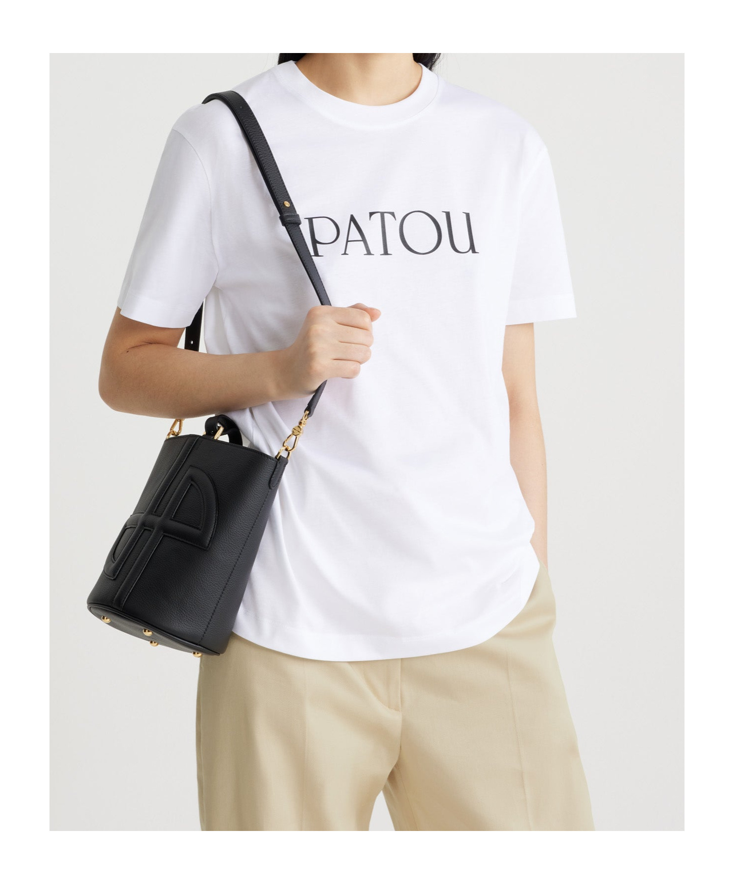 Patou Logo-print Organic-cotton T-shirt In White