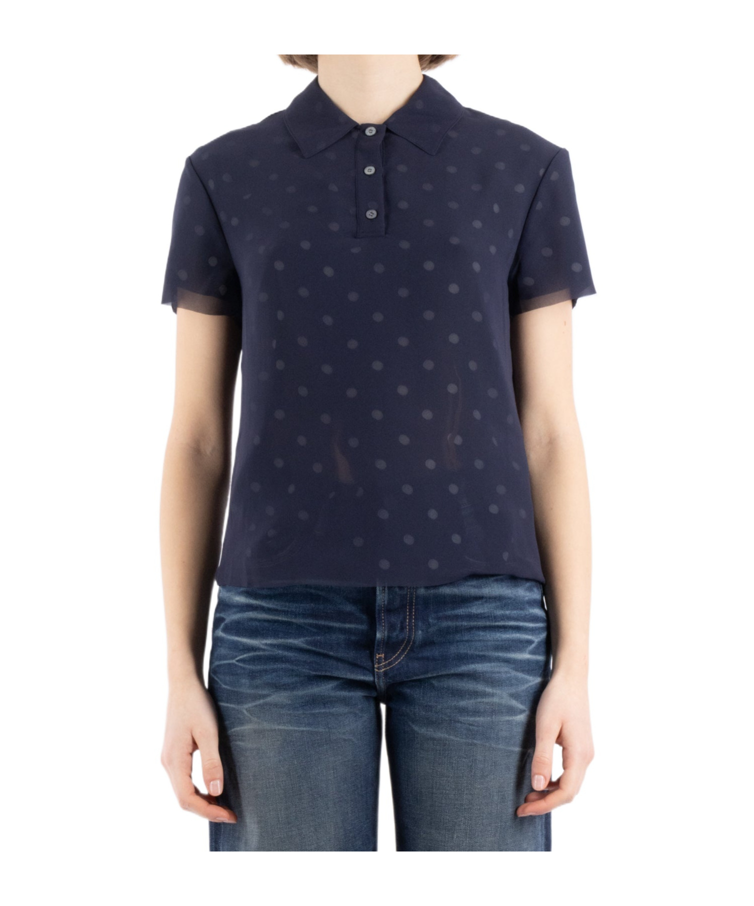 Shop Acne Studios Short Sleeve Polo Shirt In Black