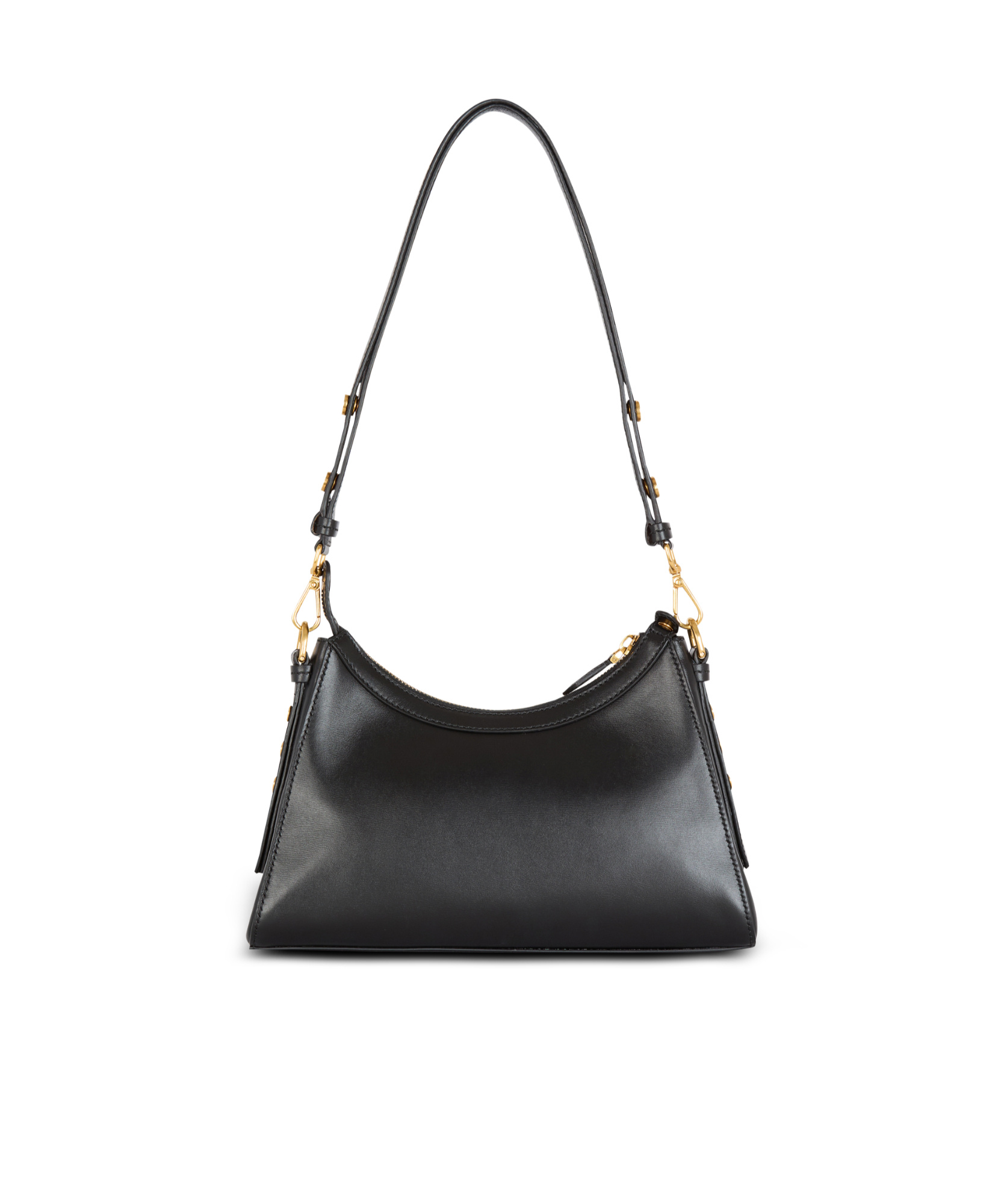 Balmain Calfskin B-buzz Shoulder Bag In Black