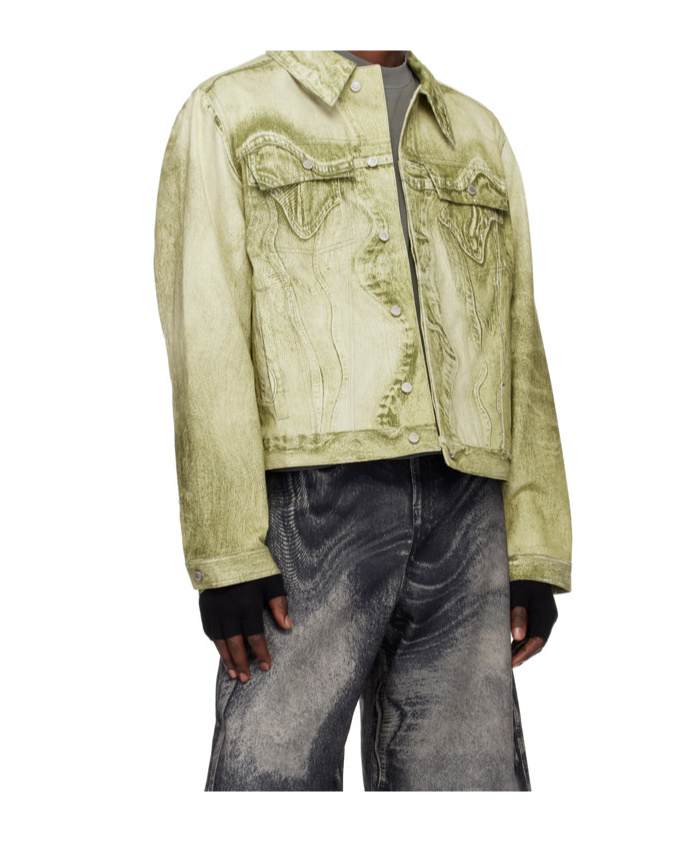 Shop Camperlab Long-sleeved Denim Coat In Nude