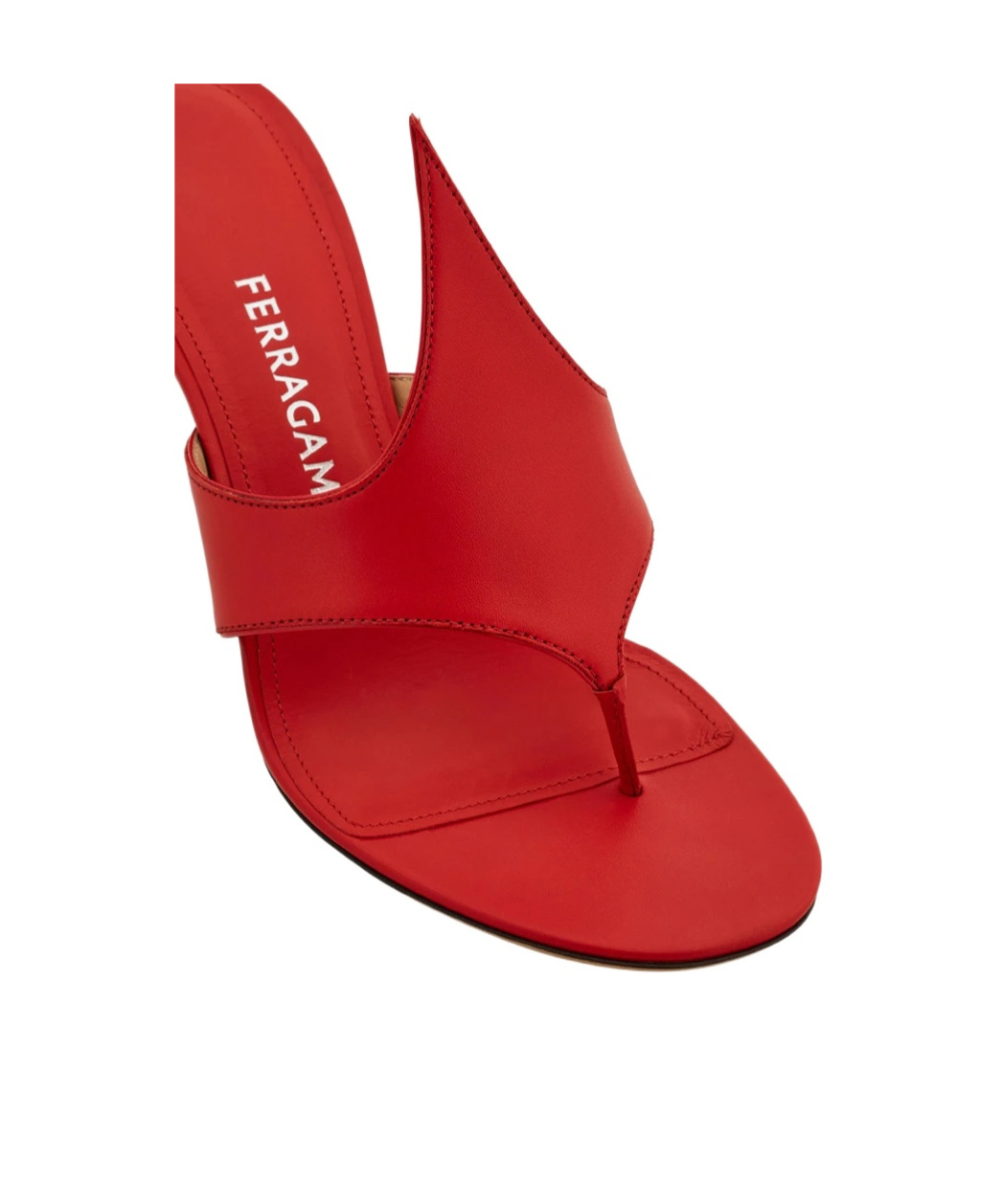 Ferragamo Lyrai Leather Sandals In Red