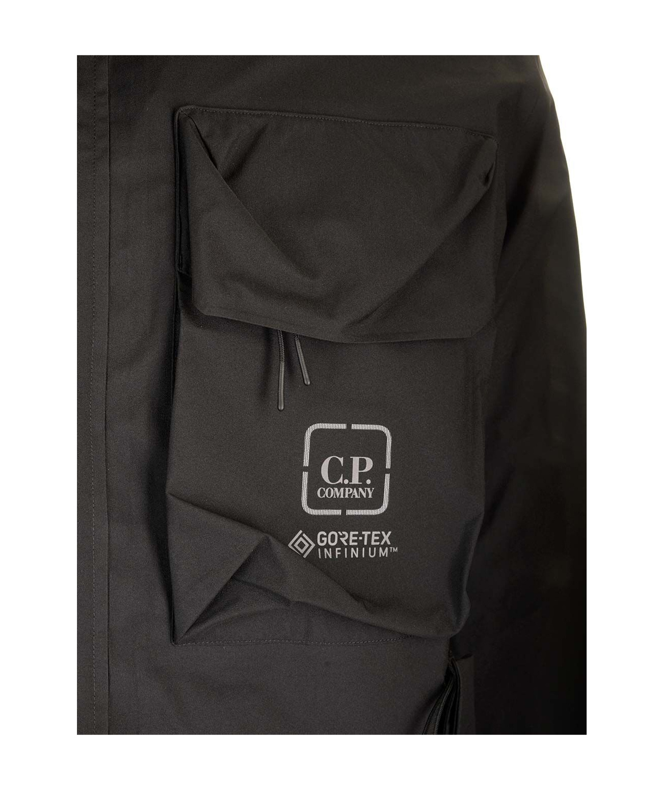 C.p. Company C.p.company Technical Fabric Jacket With Internal Removable Down Jacket In Black