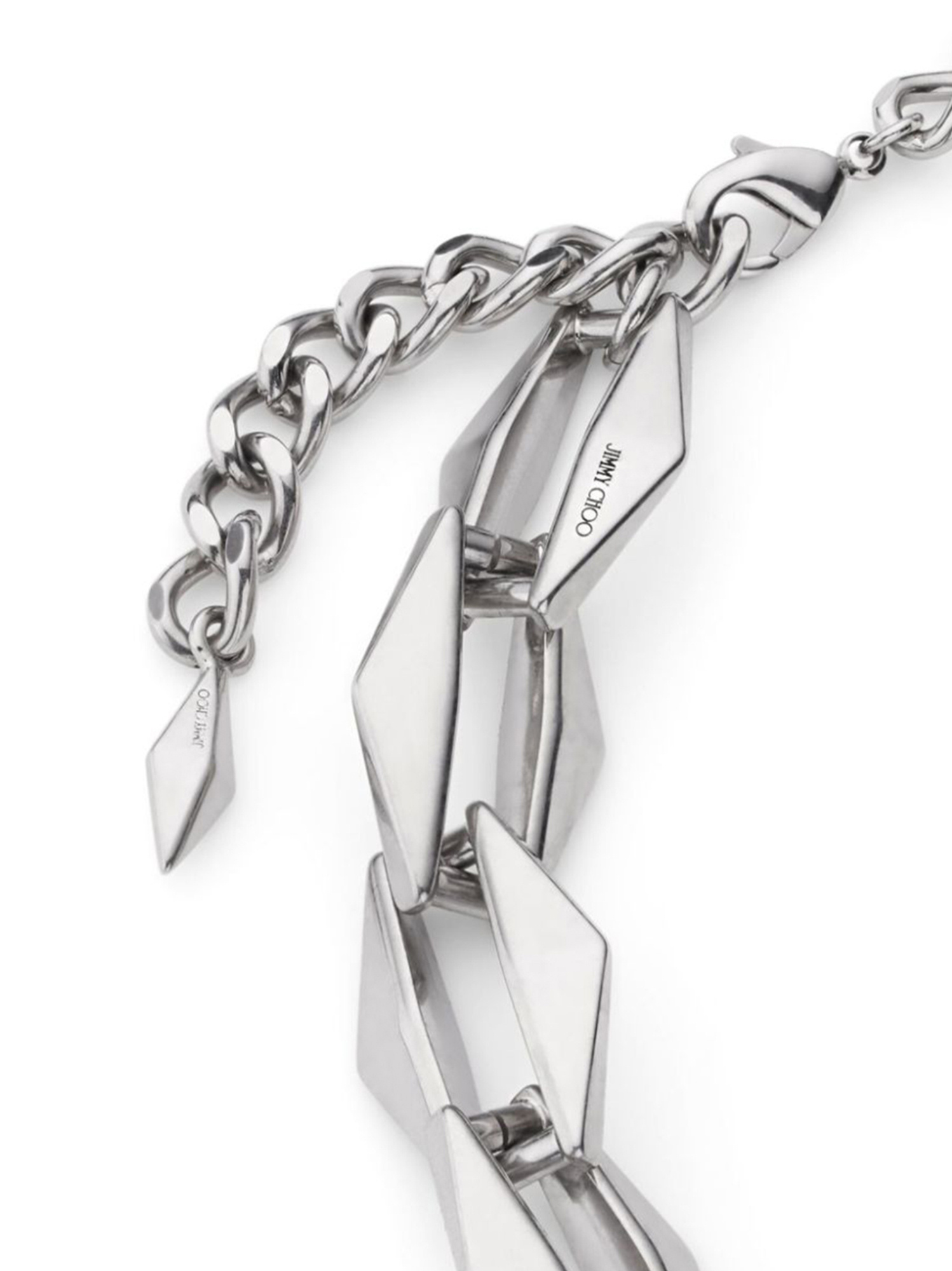 Jimmy Choo 'linkage De Diamant' Necklace In White