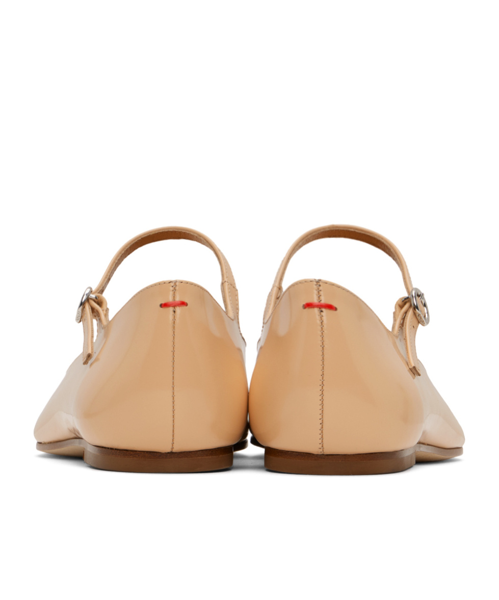 Aeyde Beige Cleo Ballerina Flats In Nude