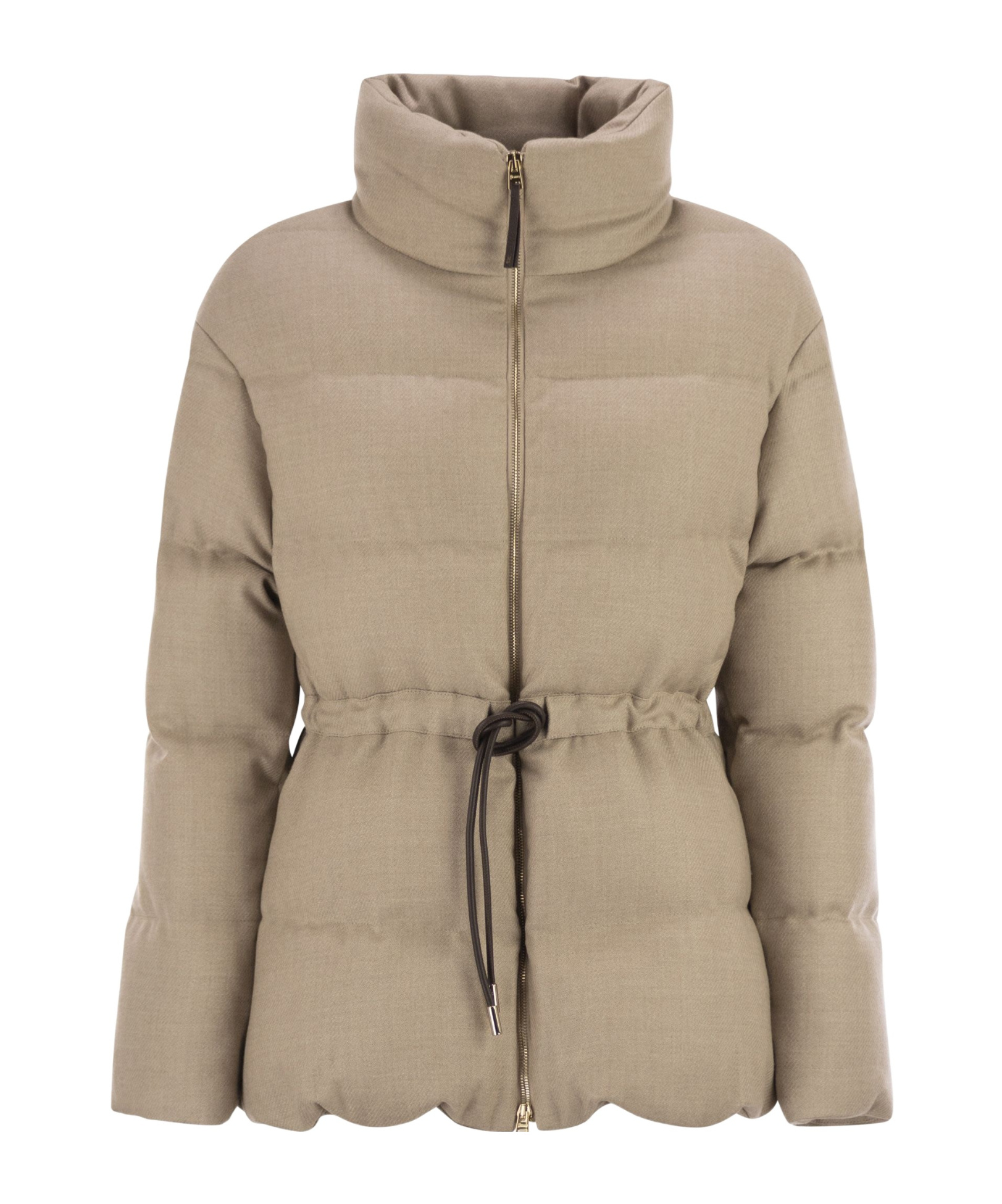 Herno Zipper Down Jacket In Neutral