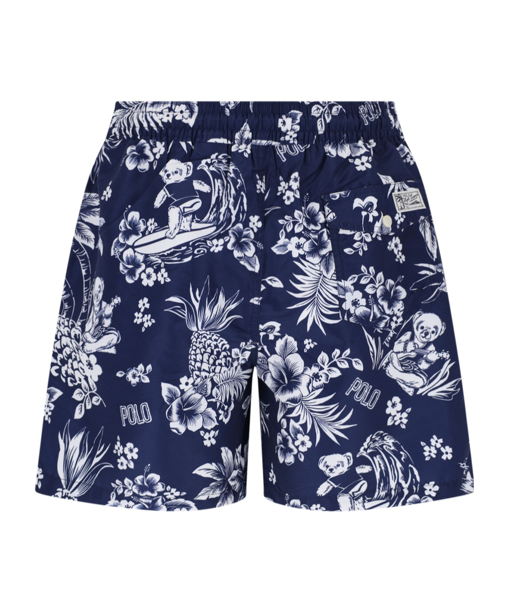 Polo Ralph Lauren 5.75-inch Traveler Polo Bear Swim Trunk In Blue