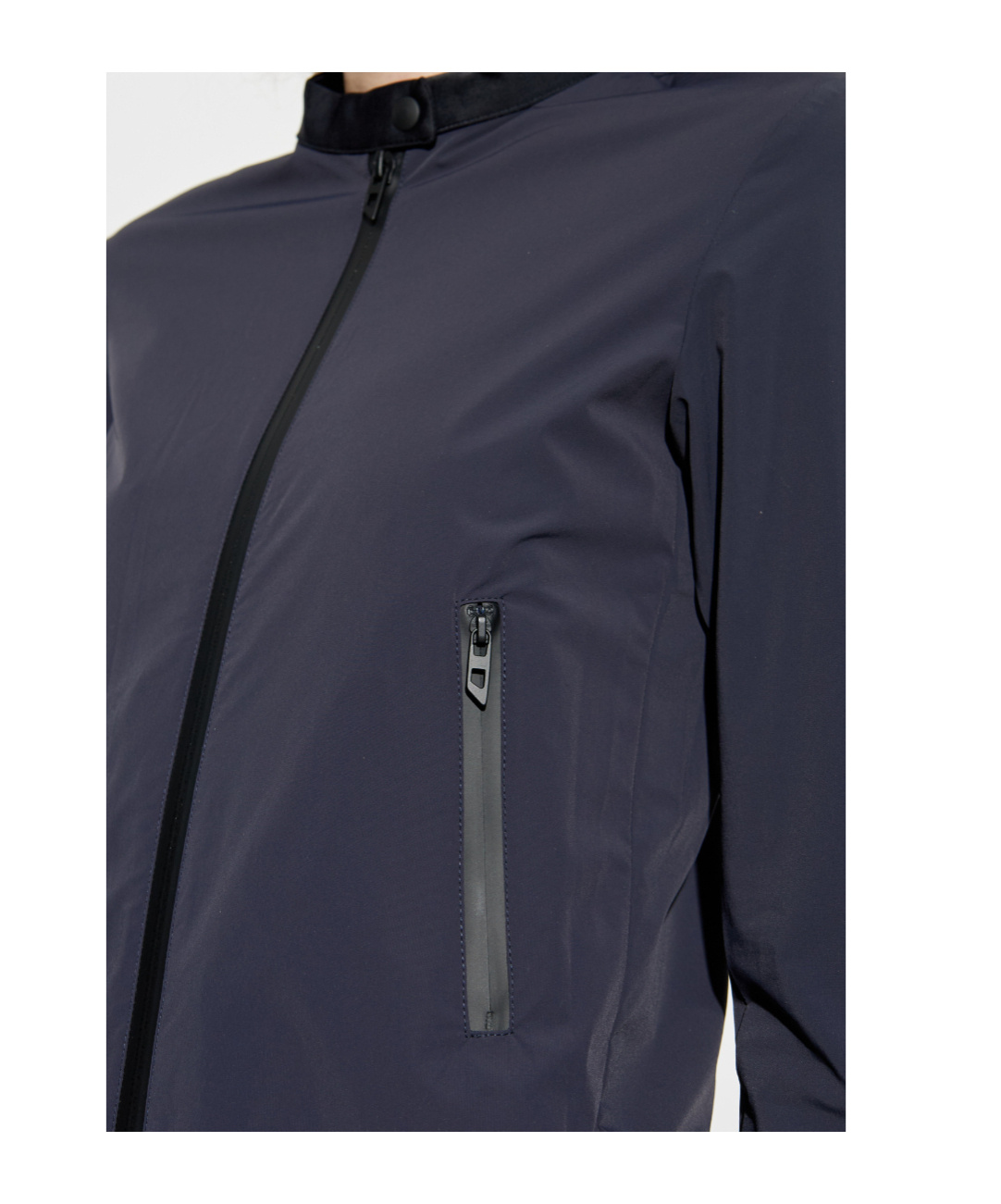 Diesel G-ervin Zip-front Stand-collar Jacket In Black