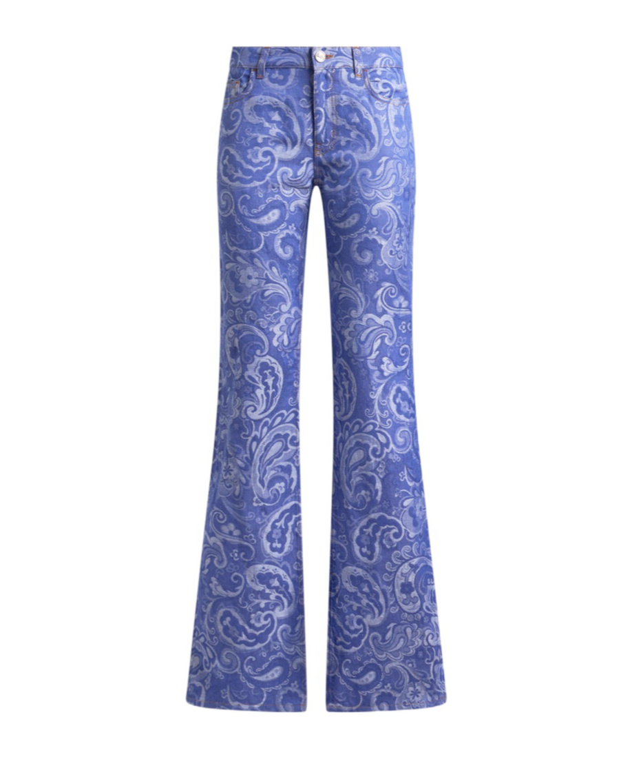 Etro Flared Jacquard Jeans