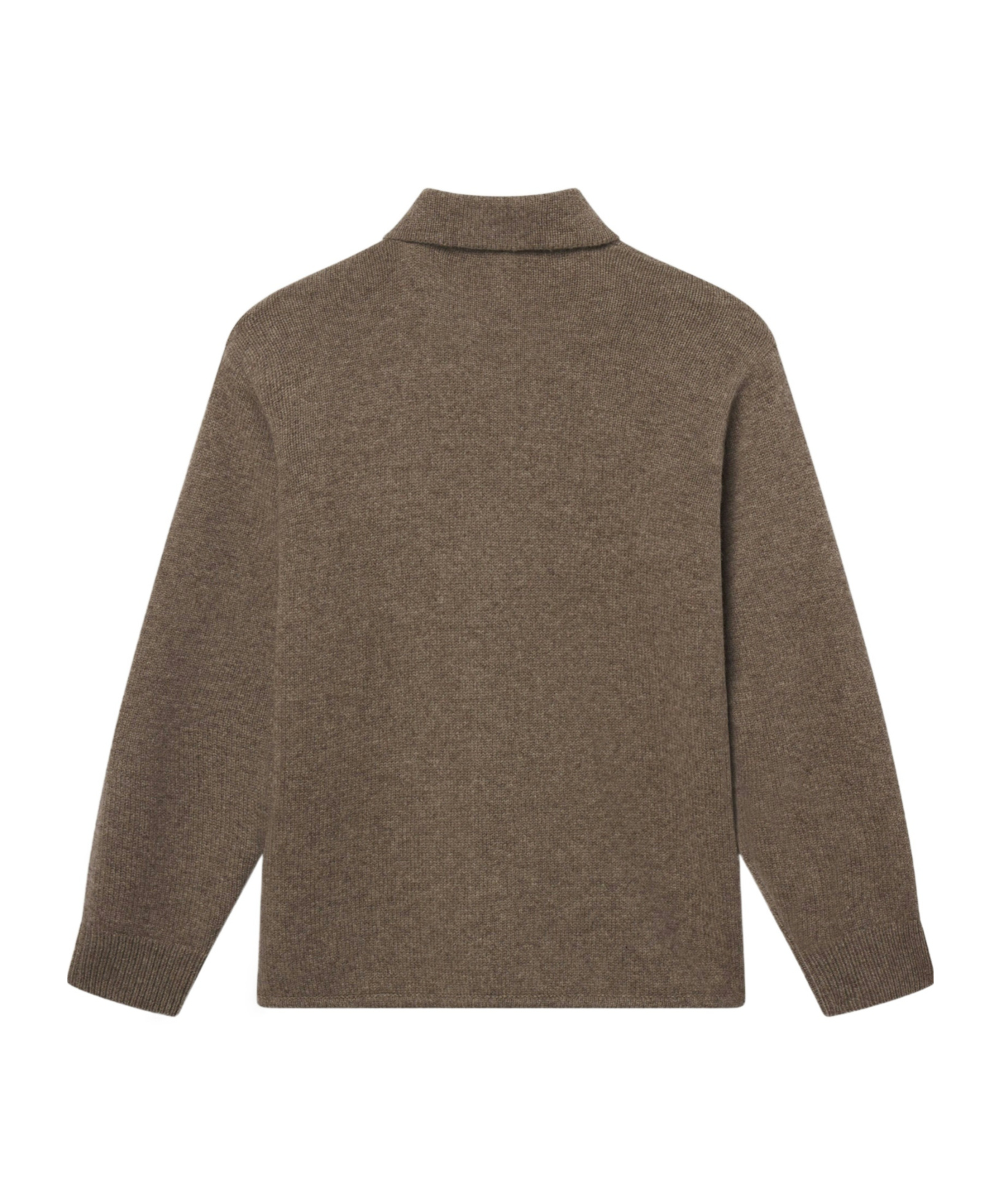 Frame Polo-neck Buttoned Cardigan In Brown