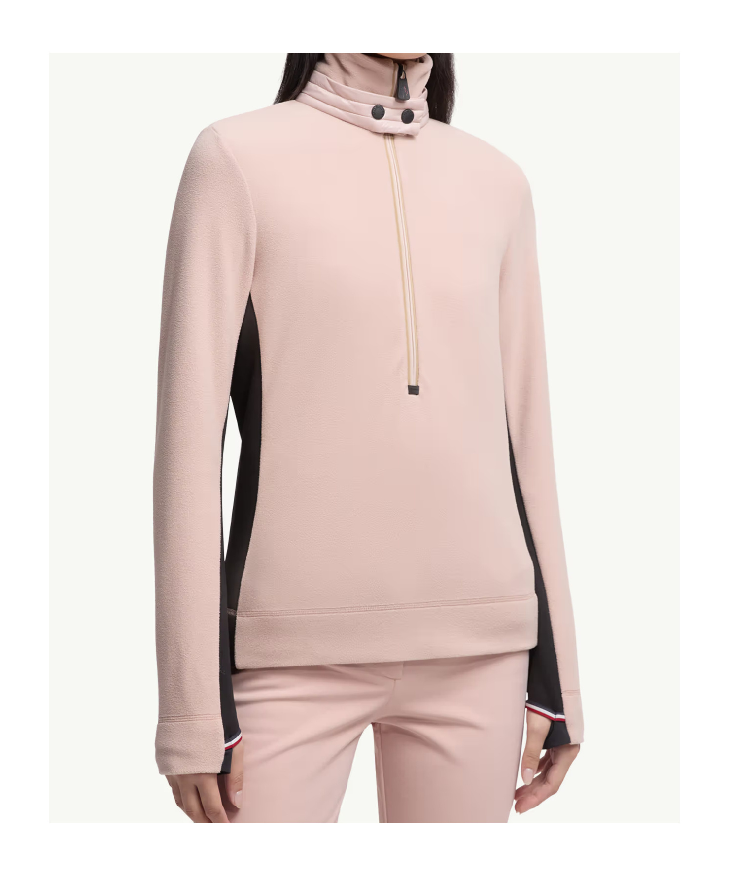 Moncler Half-zip Sweatshirt In Pink