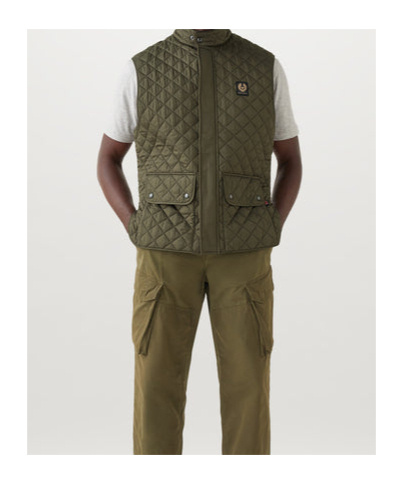 Belstaff Icon Steppweste Für Herren Quilted Recycled Nylon In Green
