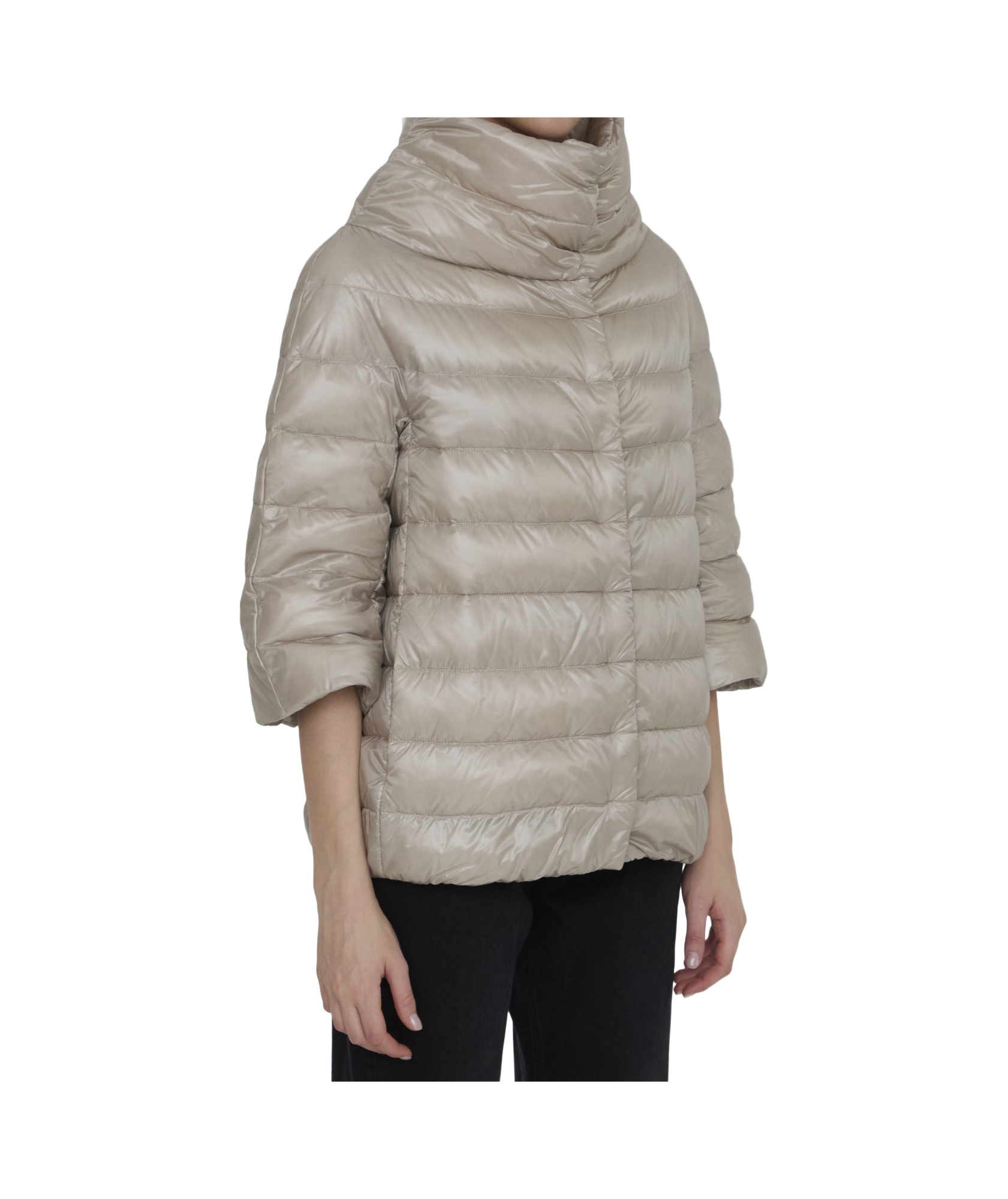 Herno Down Jacket In Nylon In Neutral