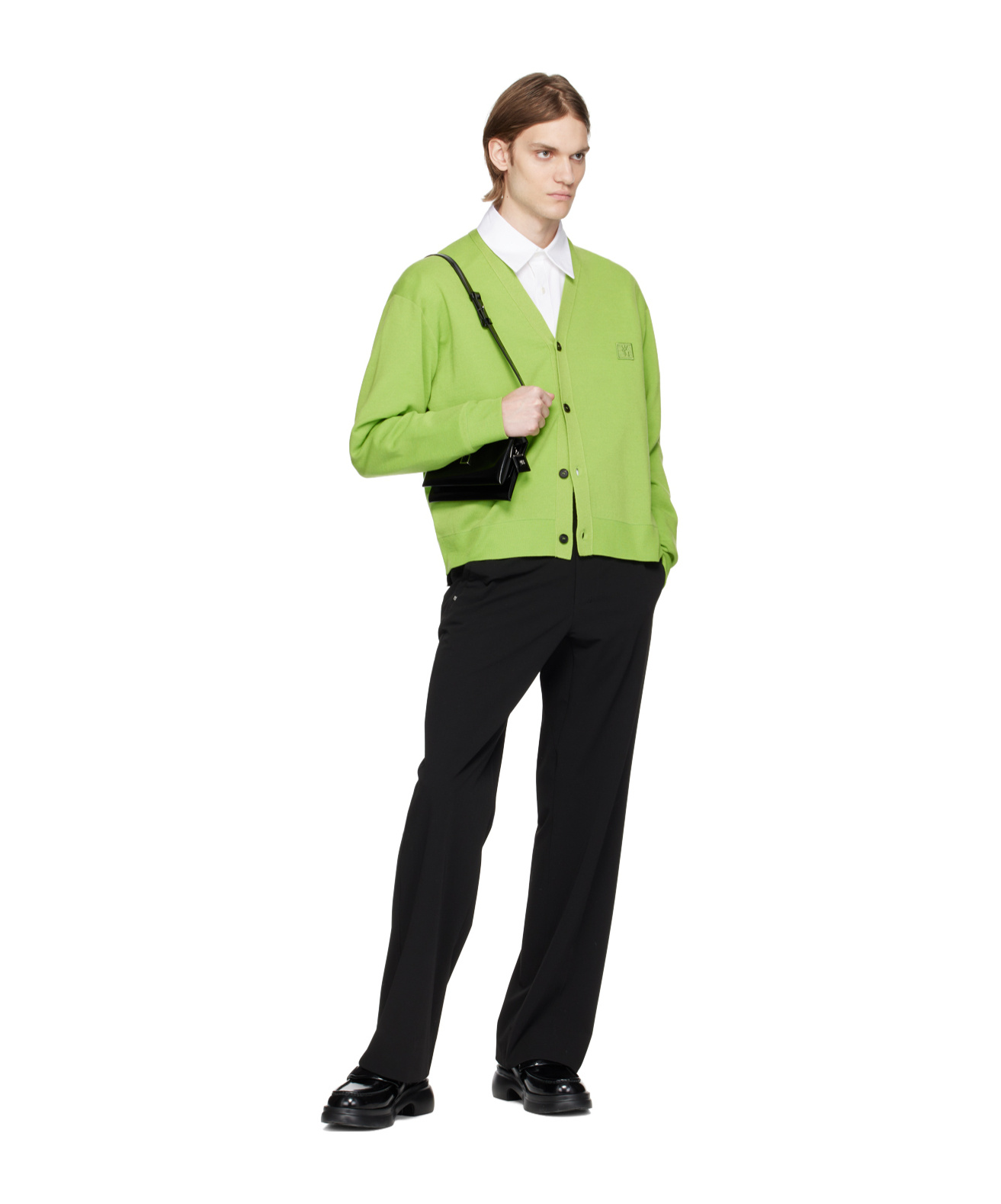 Wooyoungmi Green Embroidered Cardigan In Green