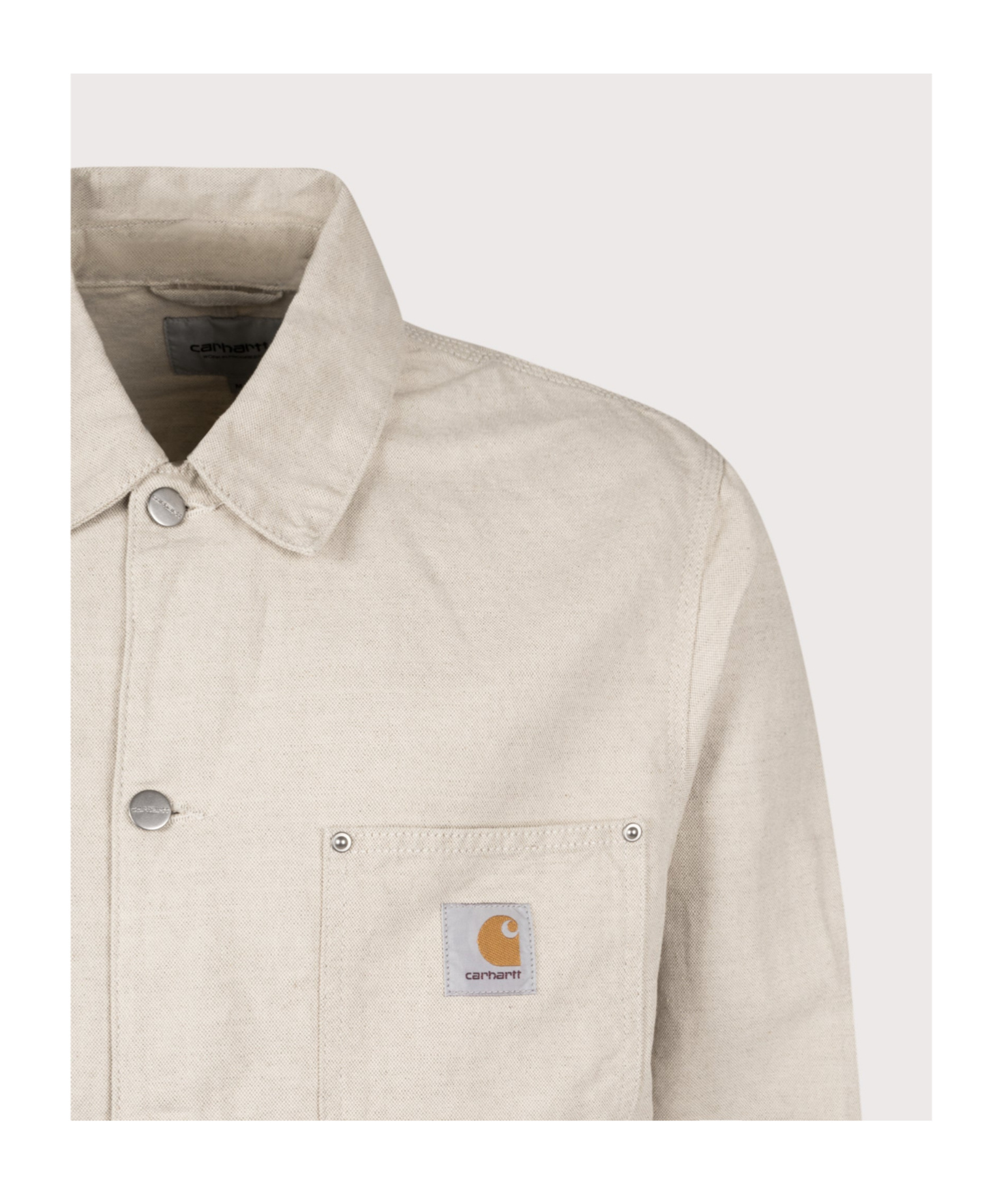 Carhartt Wip Logo-patch Button-up Shirt In White