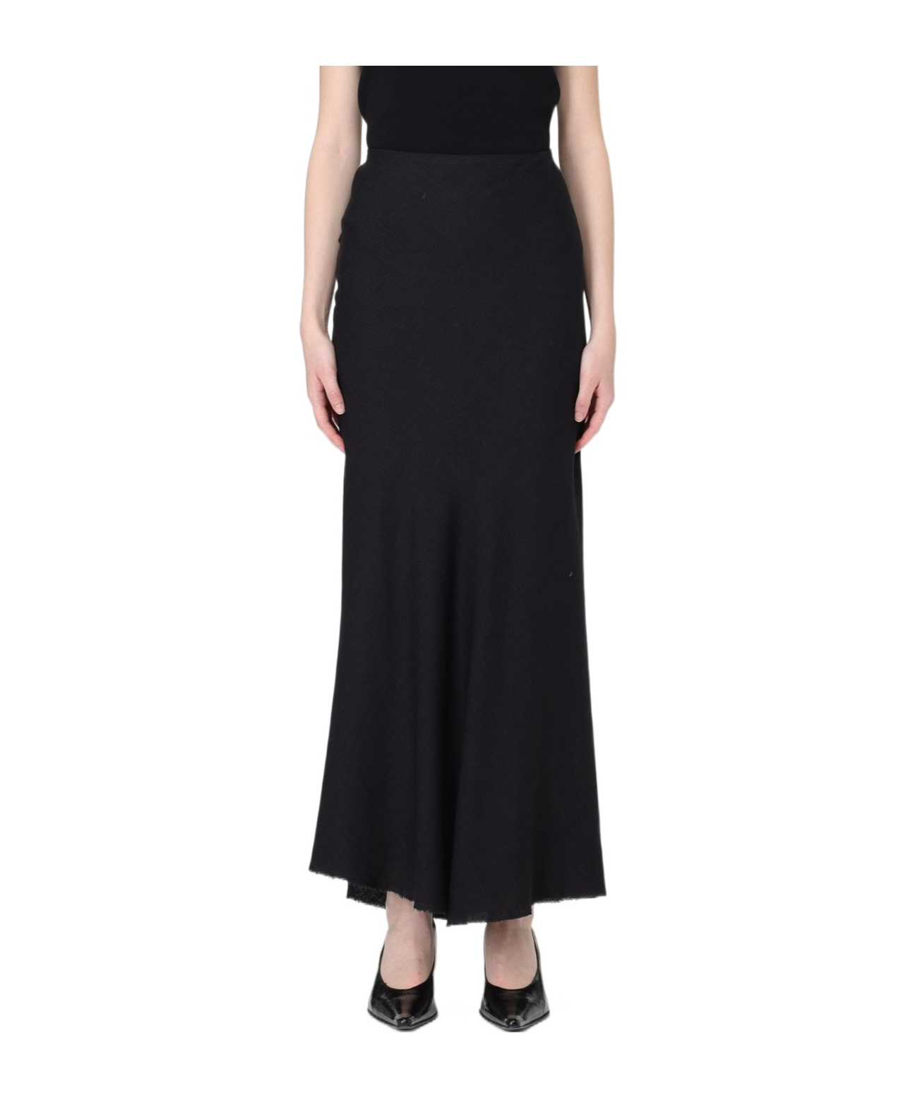 Gabriela Hearst Freddie Wool Blend Knit Midi Skirt In Black
