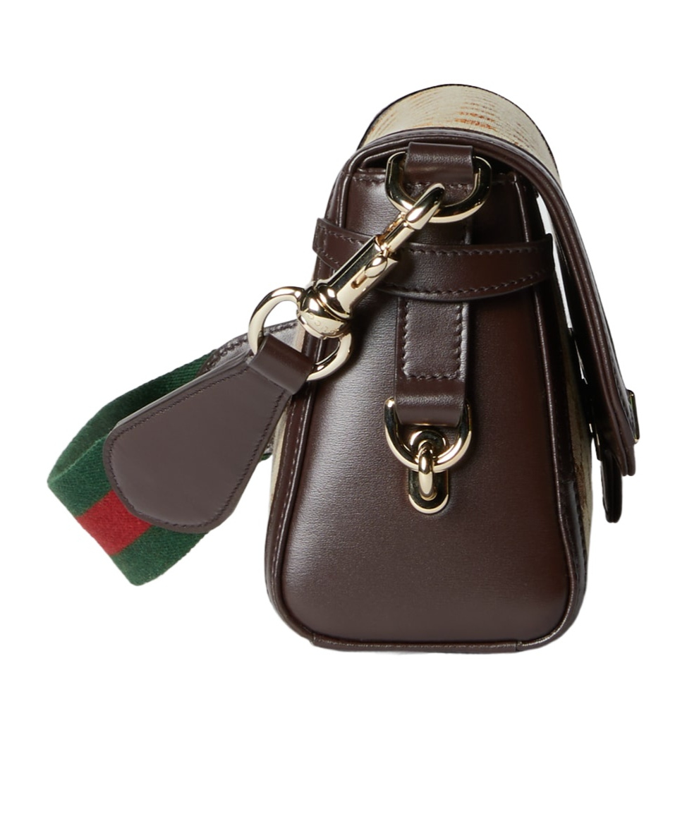 Gucci Gg Origianl Fabric And Leather Shoulder Bag In Multicolor