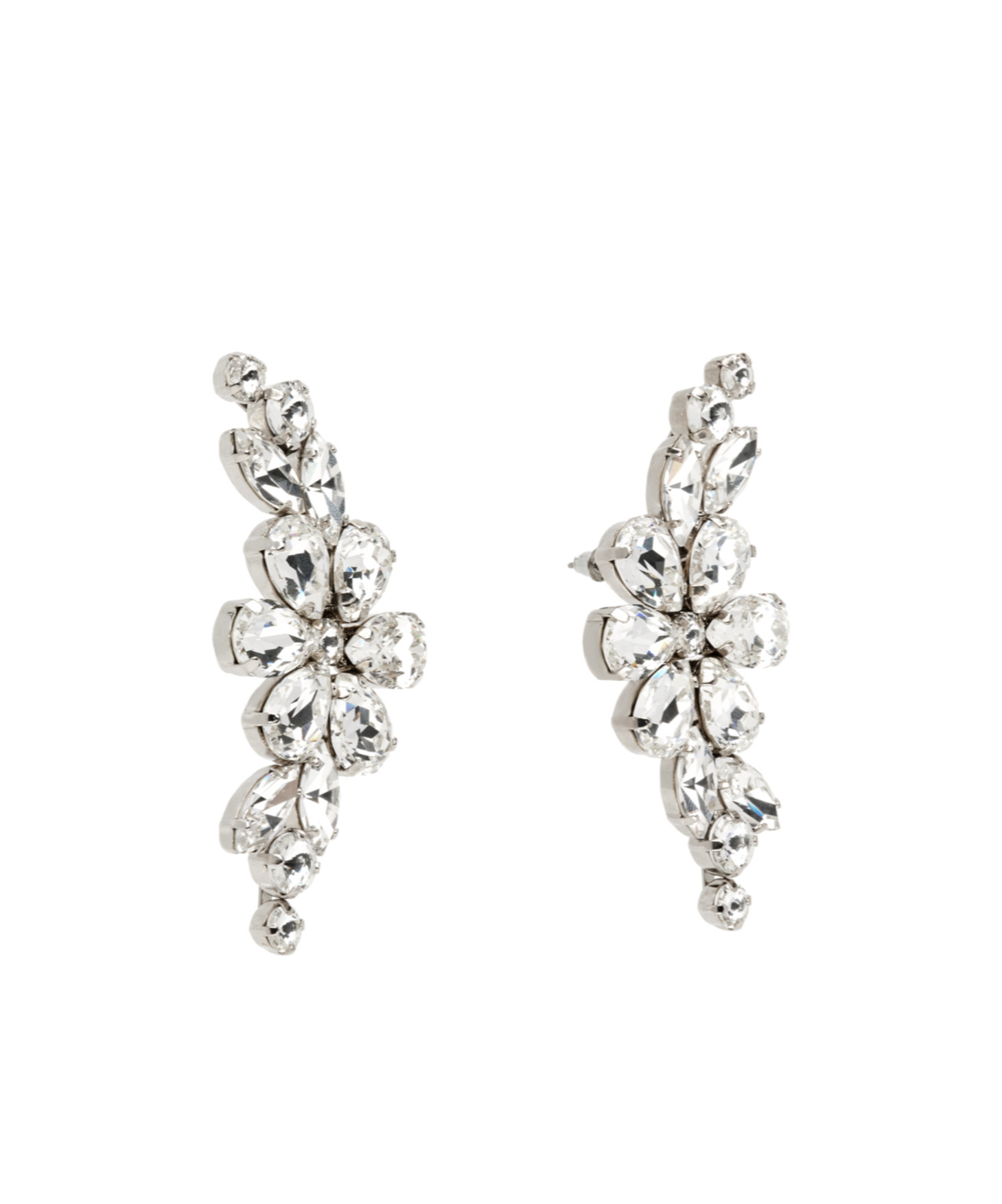 Simone Rocha Pin Button Opens And Closes Earrings In White