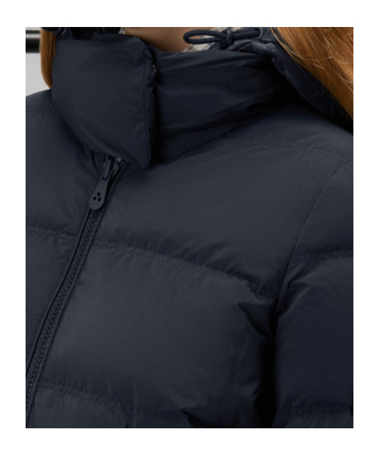 Peuterey Down Jacket With Contrasting Hood In Blue
