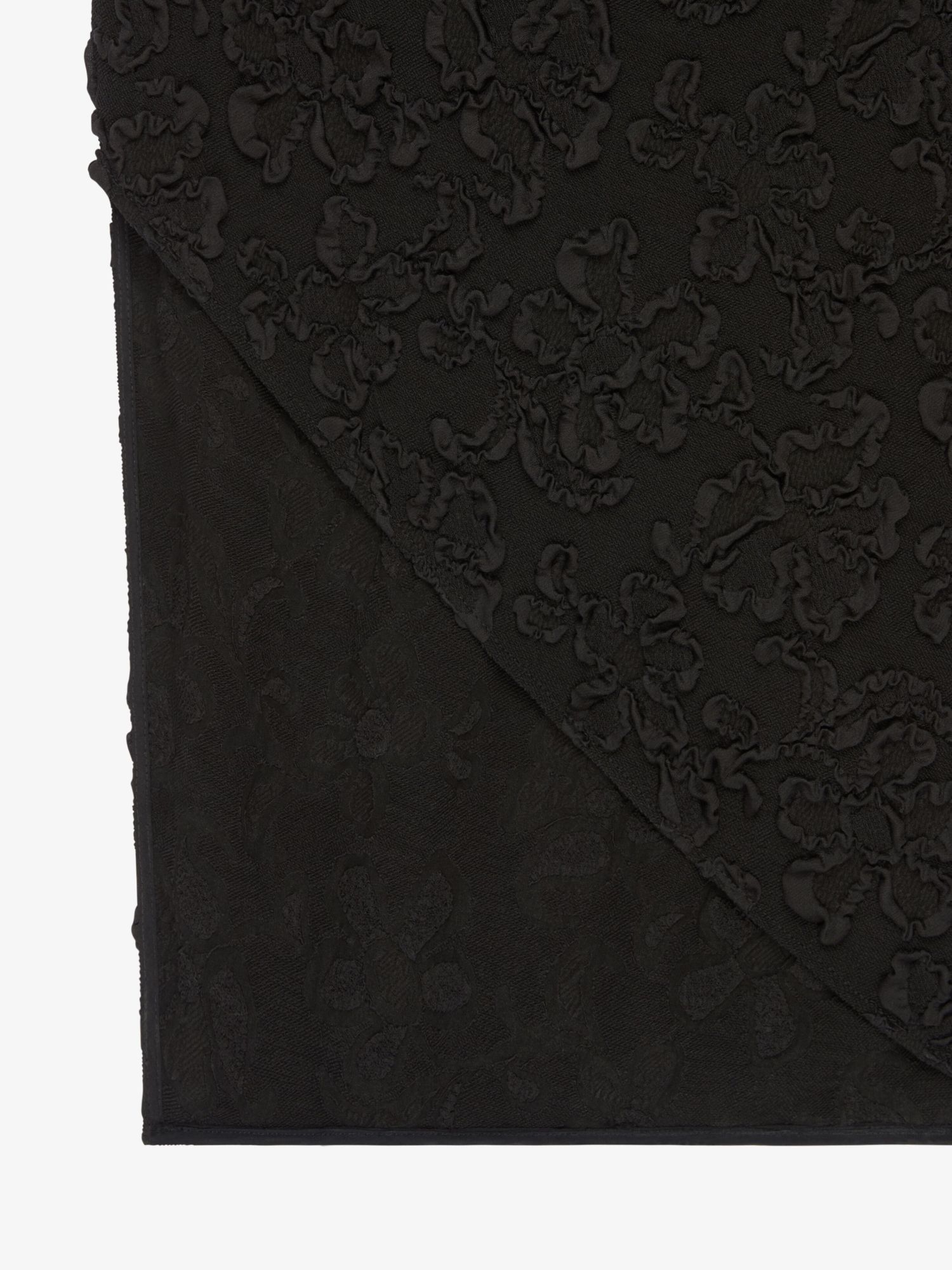 Givenchy Asymmetric Draped Skirt In Jersey With Floral Pattern In Black