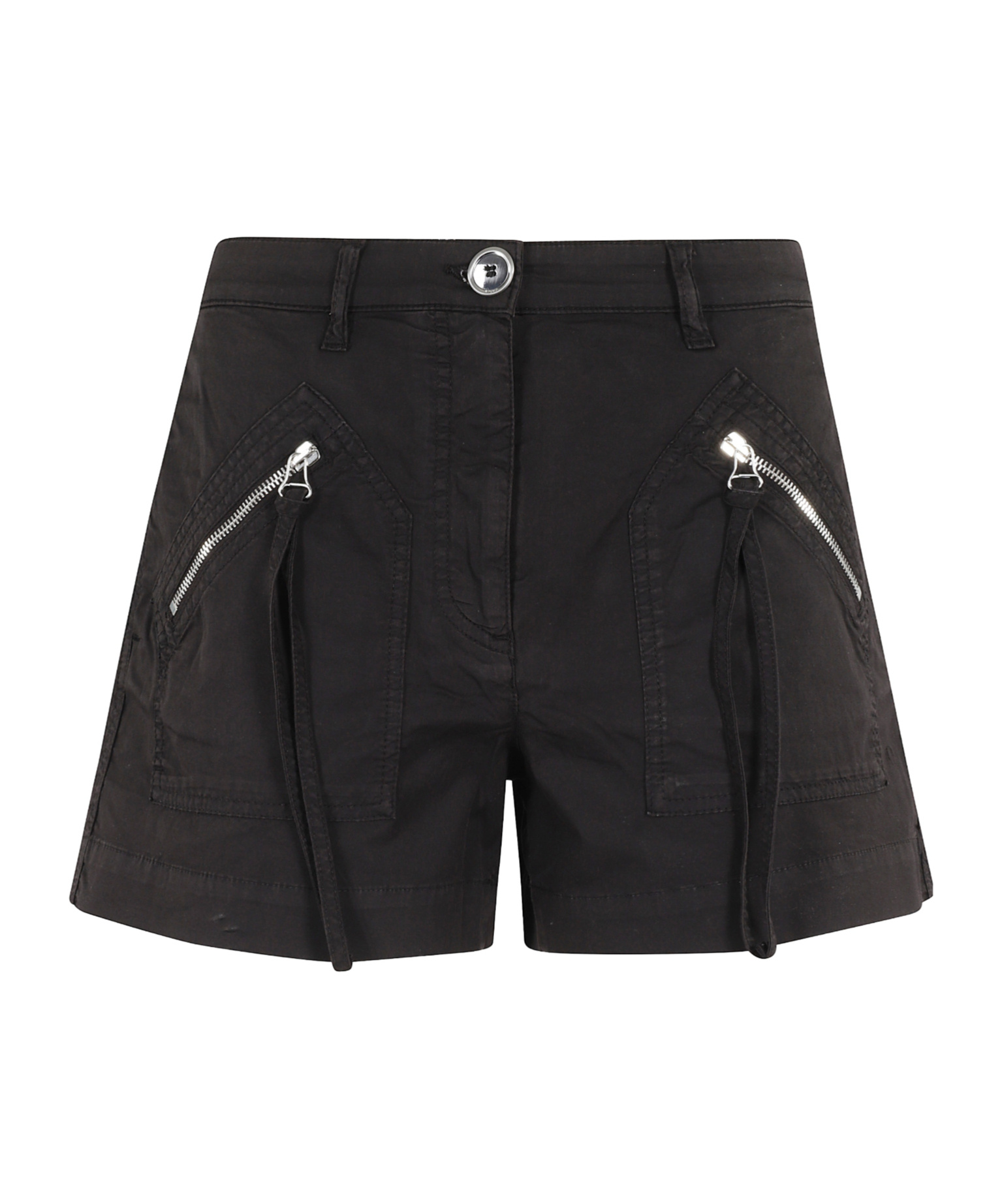Pinko Short En Coton À Poches Zippées In Black