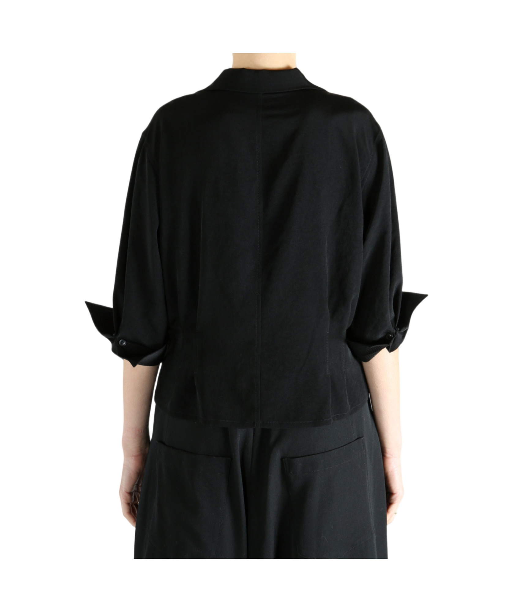 Y's Ko-3/4 Sleeve Bl Shirt In Black