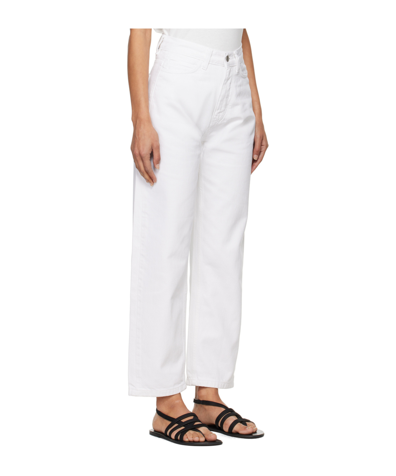 Studio Nicholson Belt Loop Jeans In White