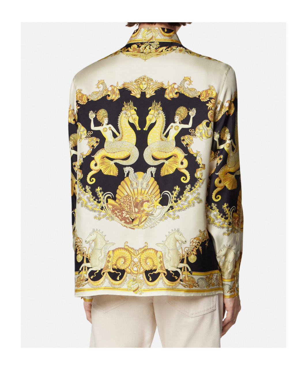 Versace Coral Theatre Shirt And Blouse Multicolor In Yellow