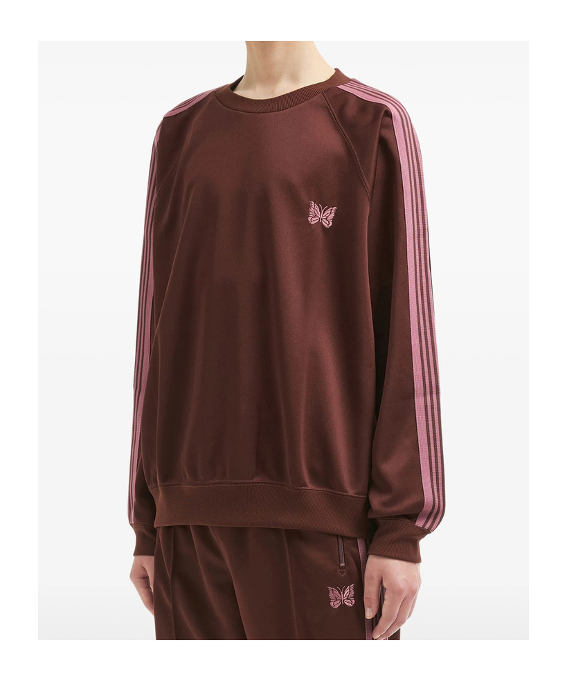 Needles Logo-embroidered Sweatshirt In Brown