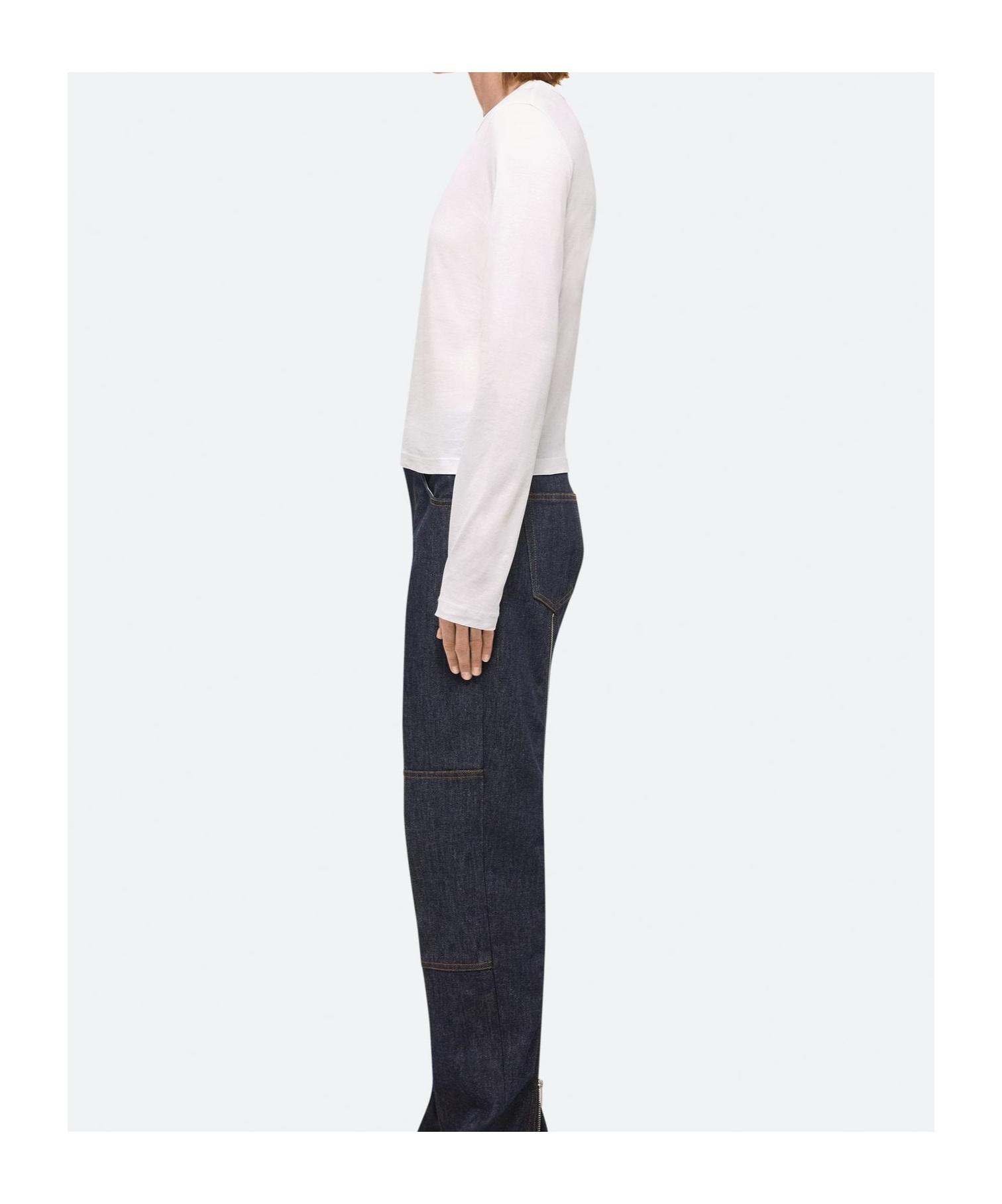 Helmut Lang Long-sleeved T-shirt In White