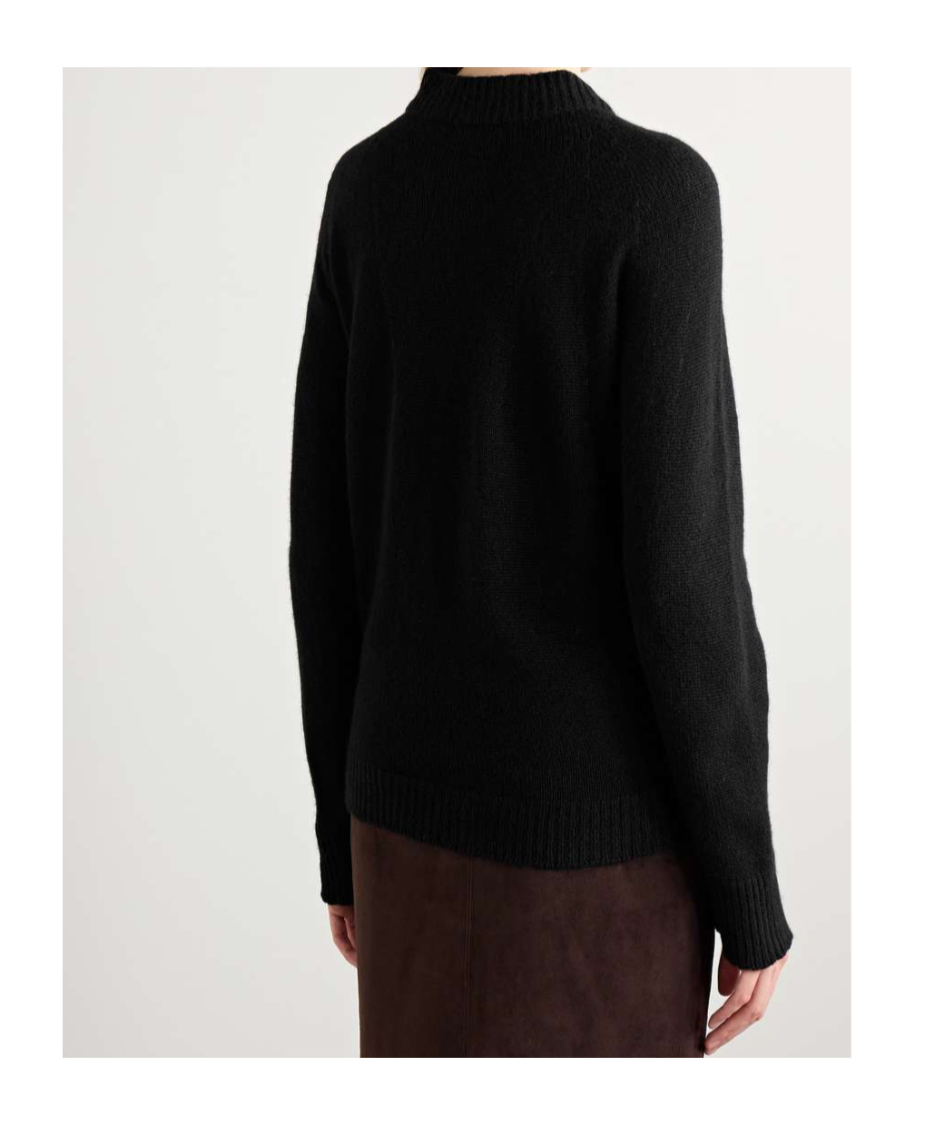Khaite Brieta Merino Wool Blend Cardigan In Black