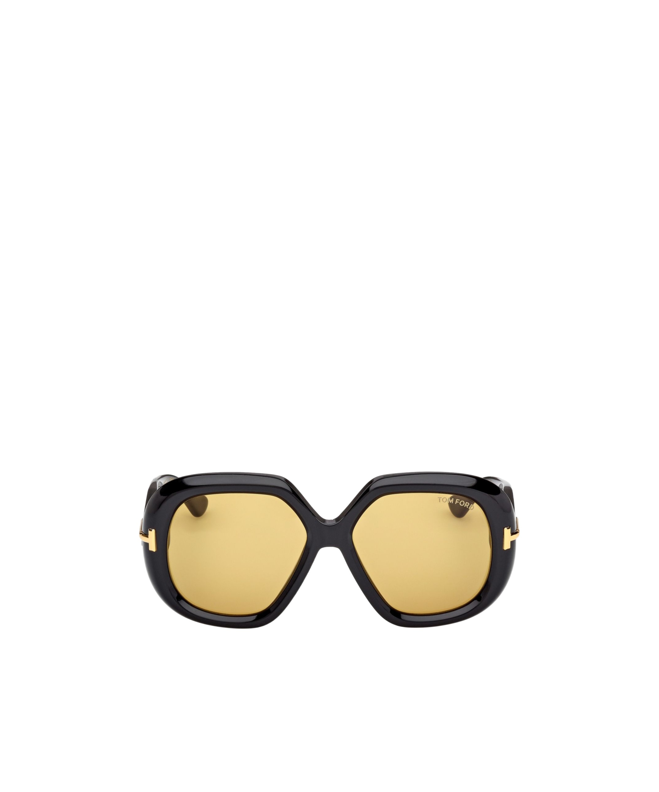 Tom Ford Icon Acetate Geometric Sunglasses In Black