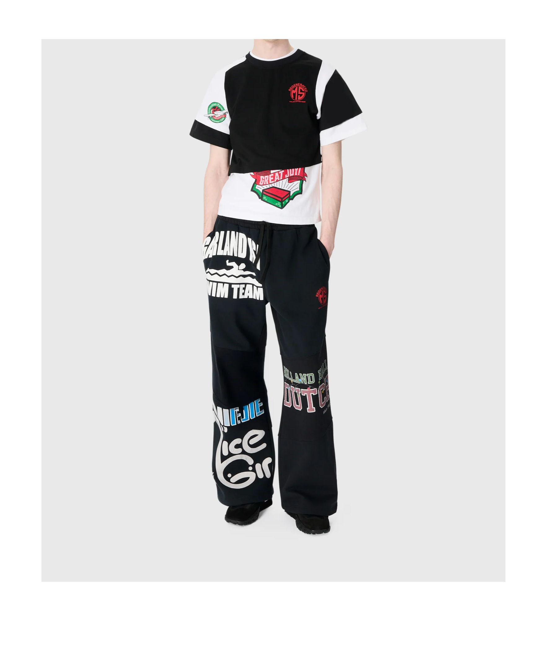 Marine Serre Graphic-print Track Pants In Black