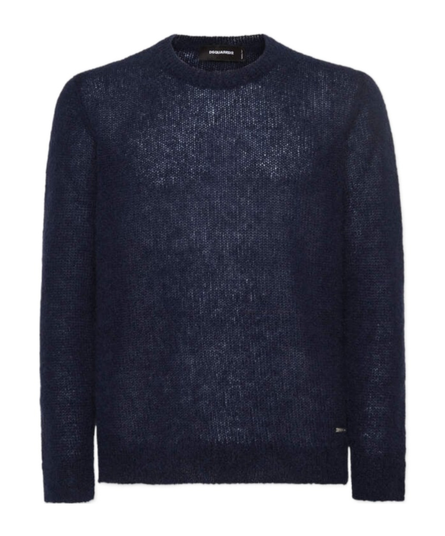 Dsquared2 Mohair Blend Sweater In Blue
