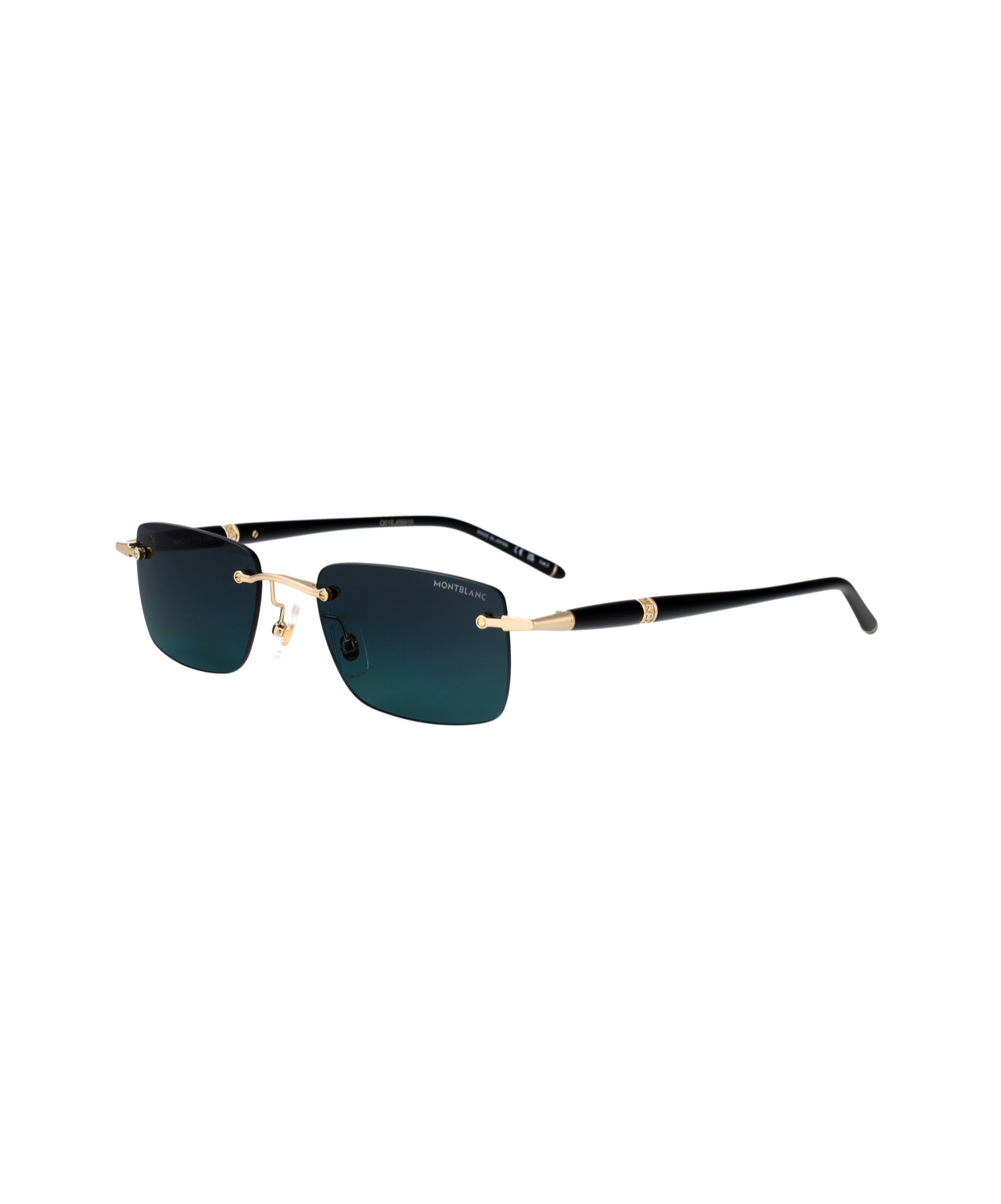 Montblanc Rectangle Sunglasses In Blue
