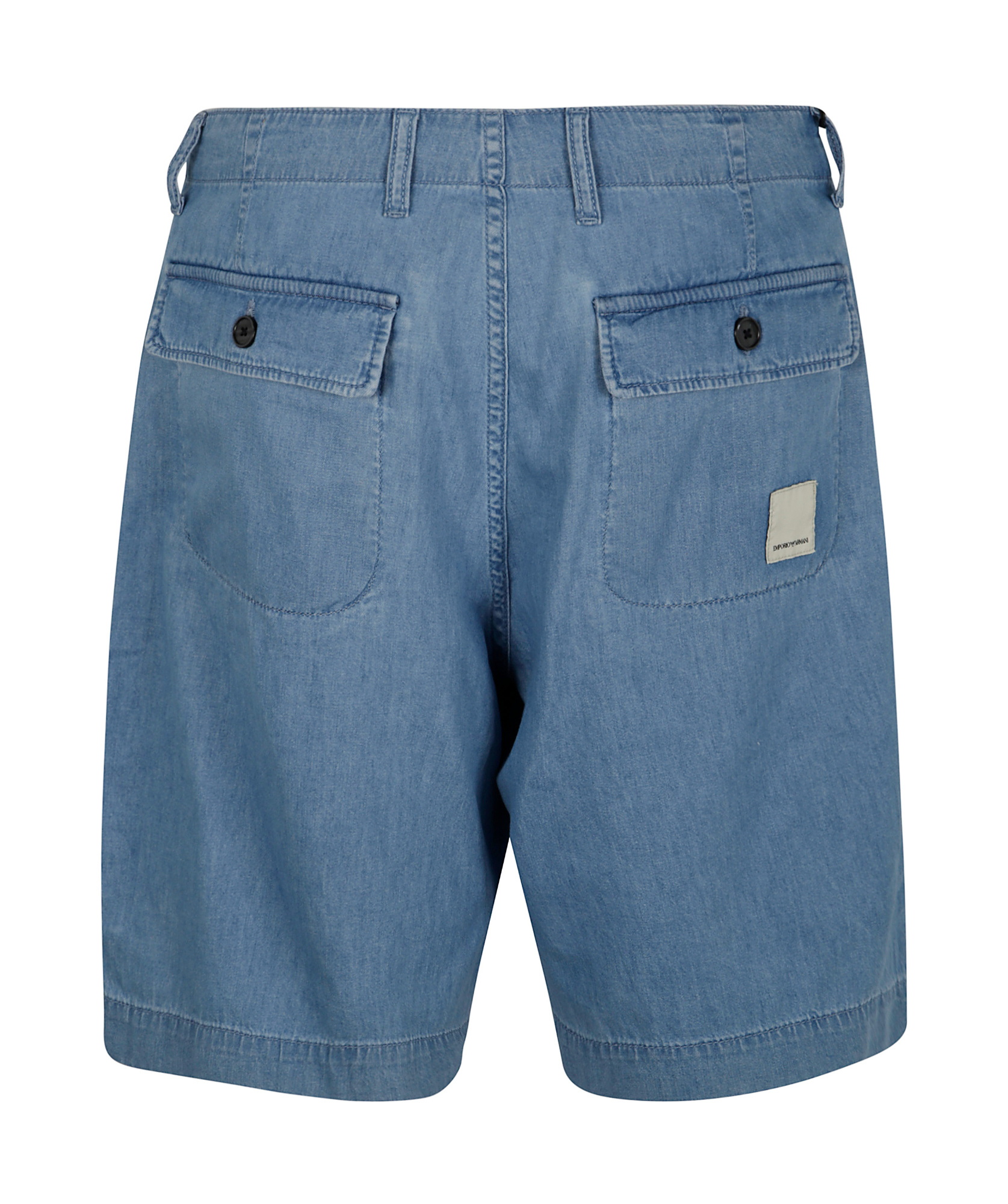 Emporio Armani Belt Loop Shorts In Blue