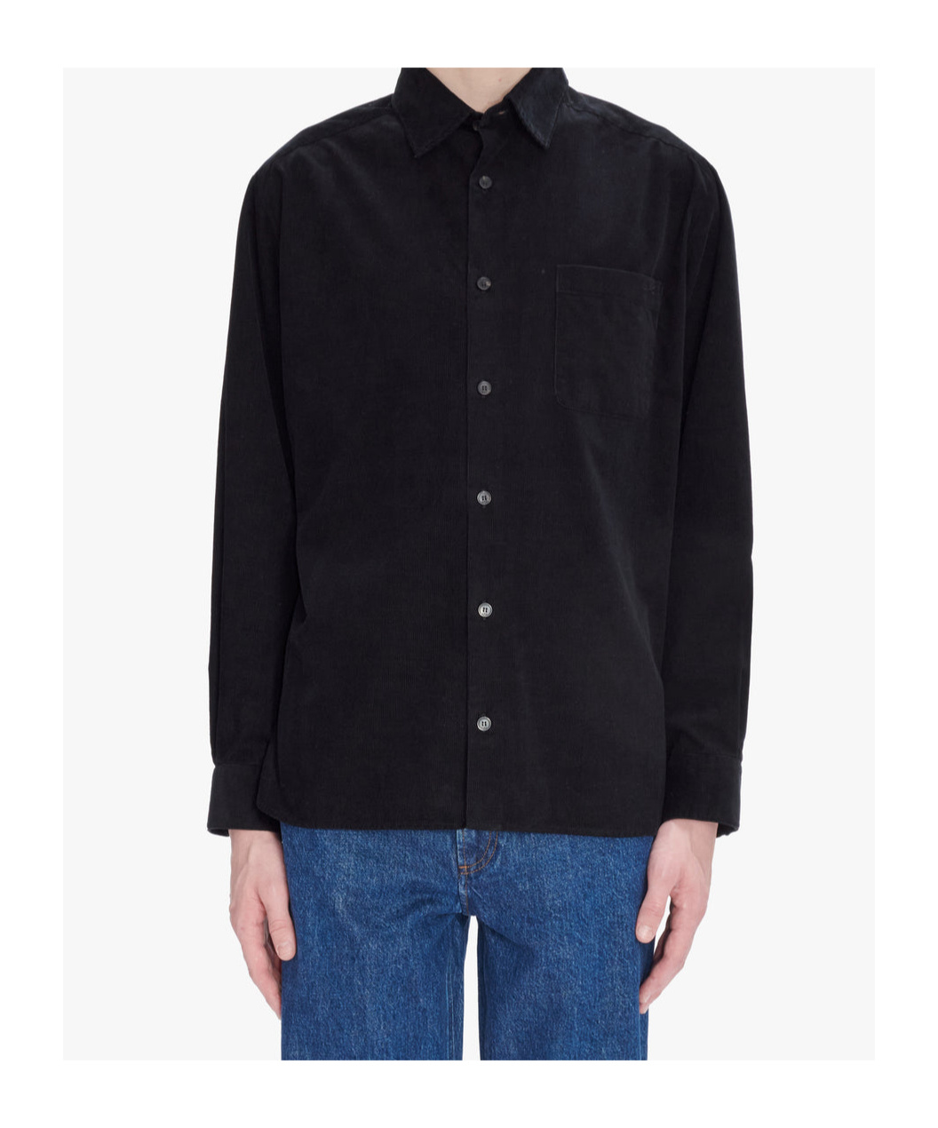 Apc A.p.c. Black Heavyweight Canvas Overshirt In Black