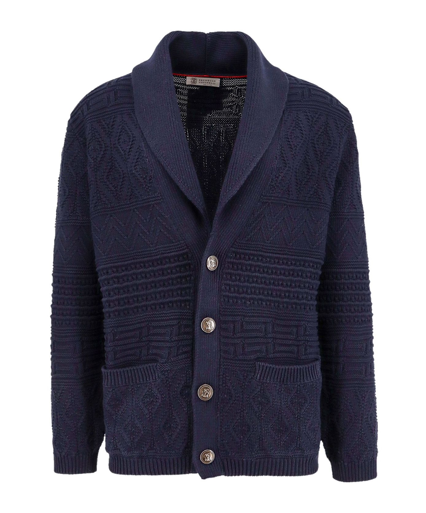 Brunello Cucinelli Lapel Long-sleeved Sweater In Black