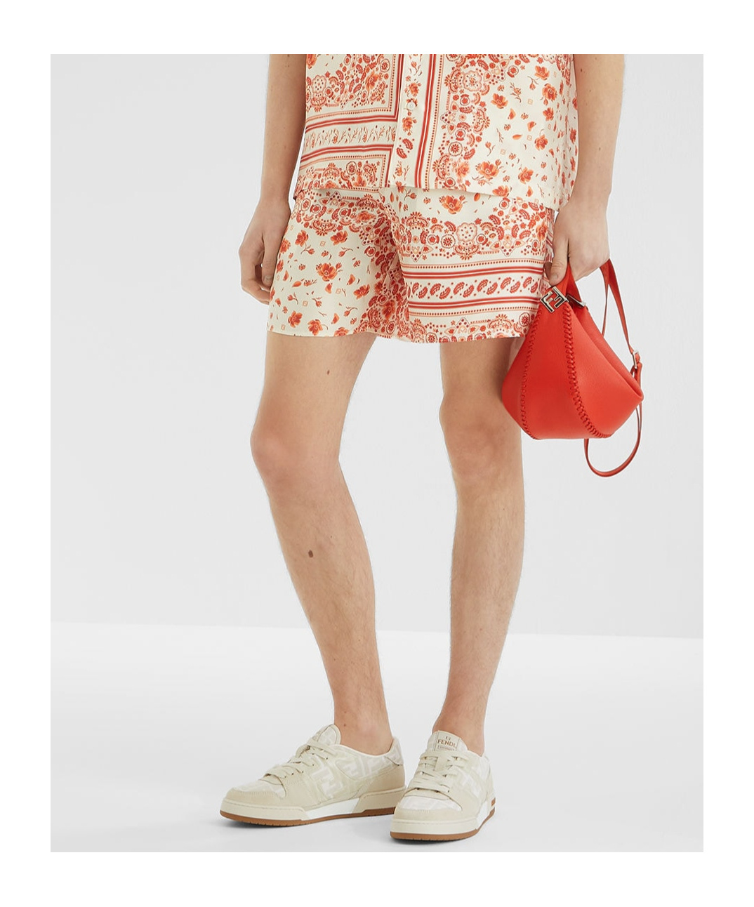 Fendi Bandana-print Silk Shorts In Multi